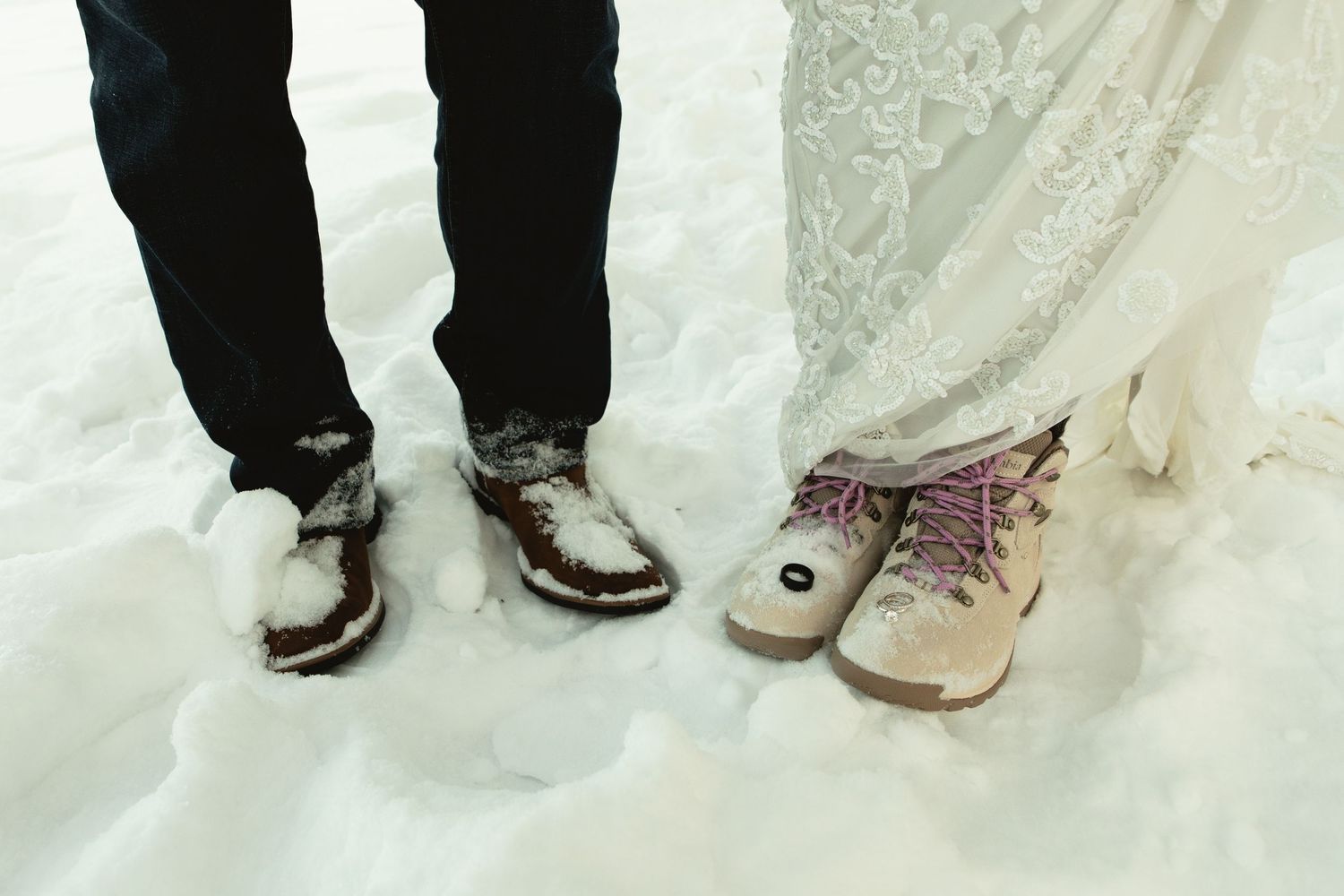 Snowy shoe photo