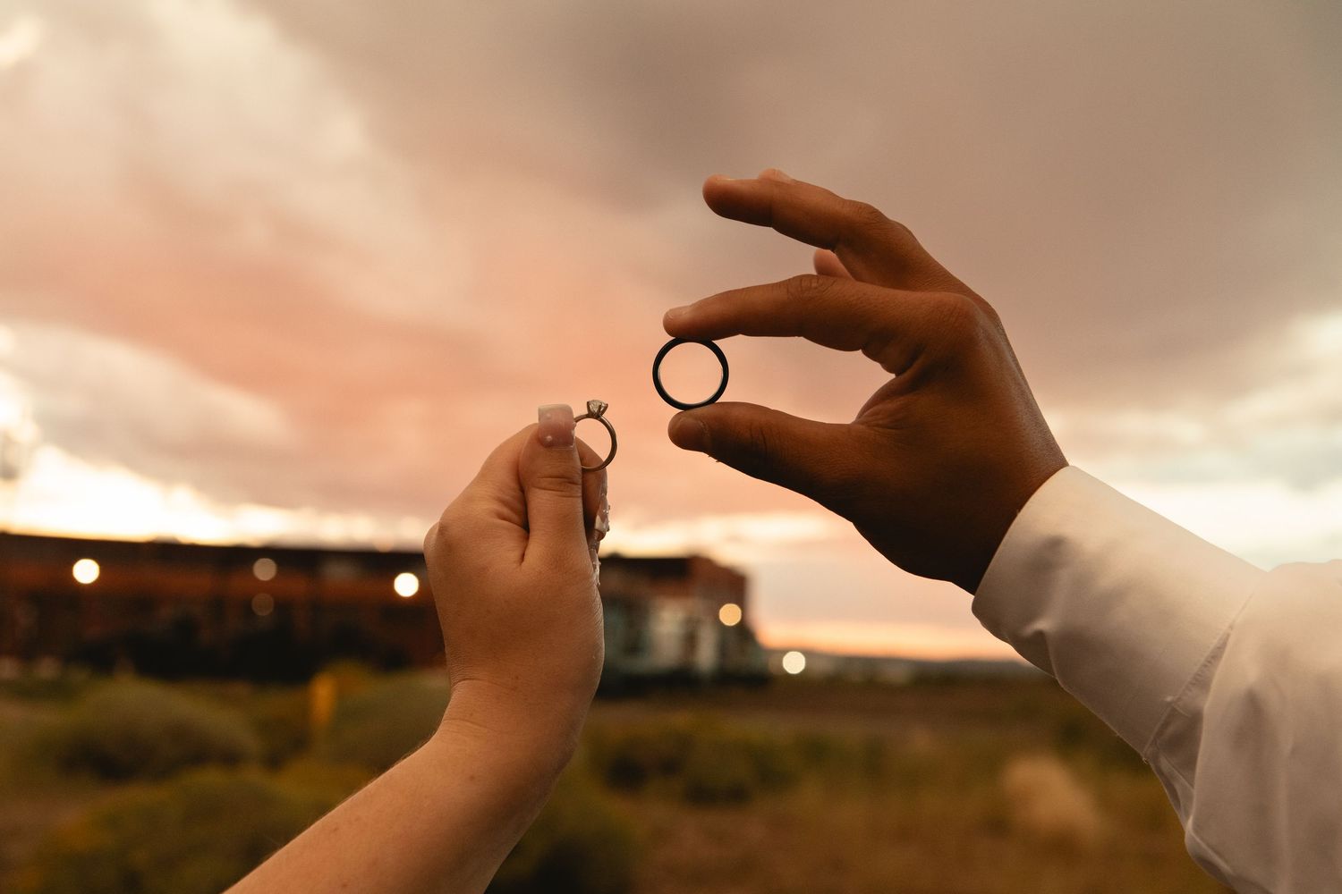 Rings in the cotton candy sky