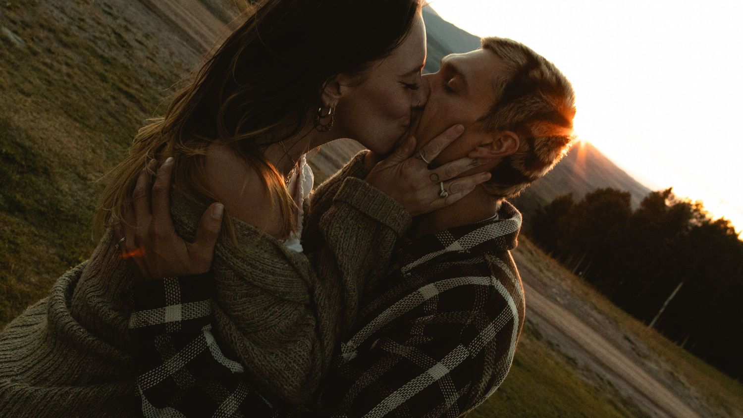Sunset kiss