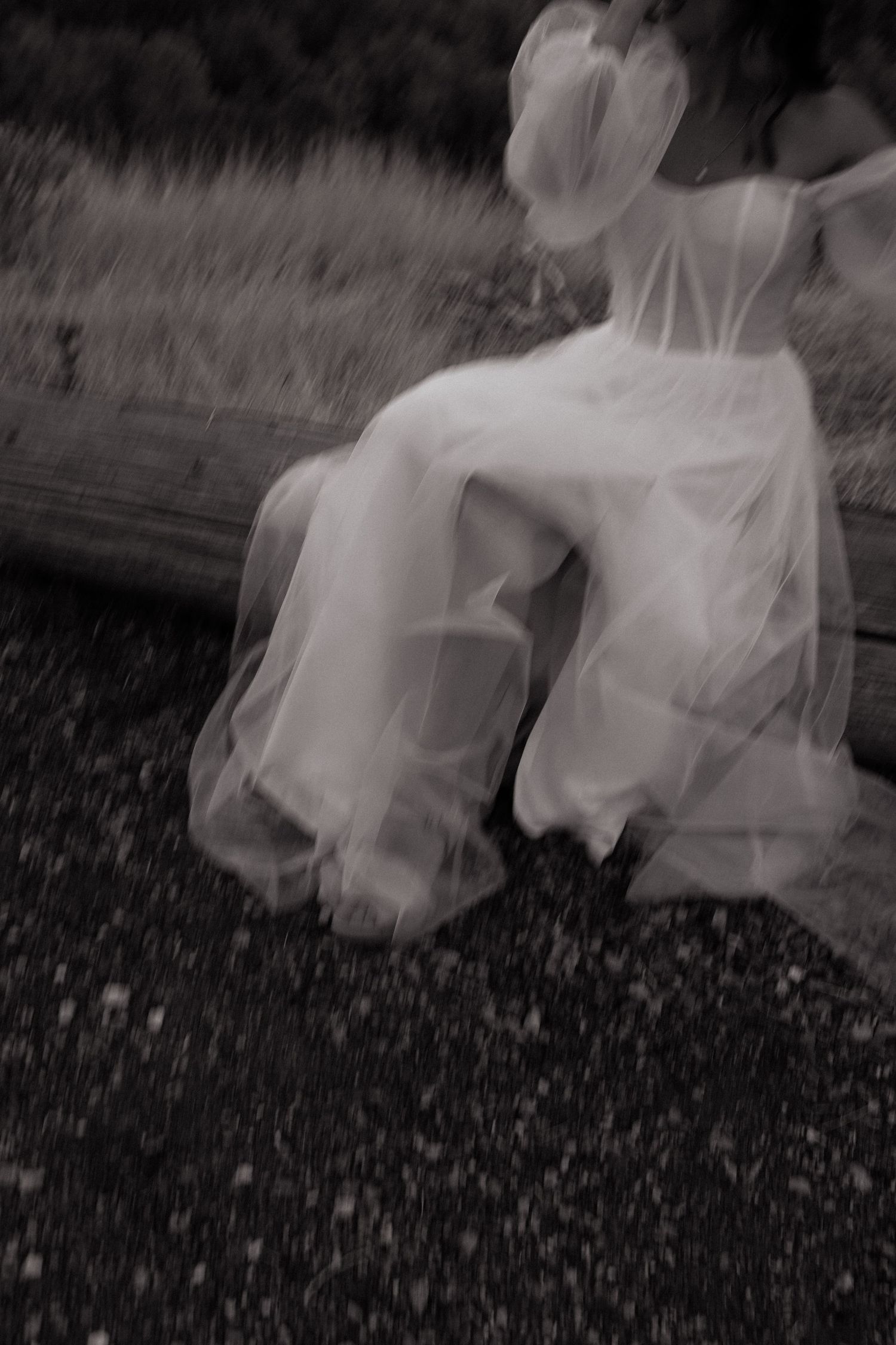 Blurry detail photos at fall elopement