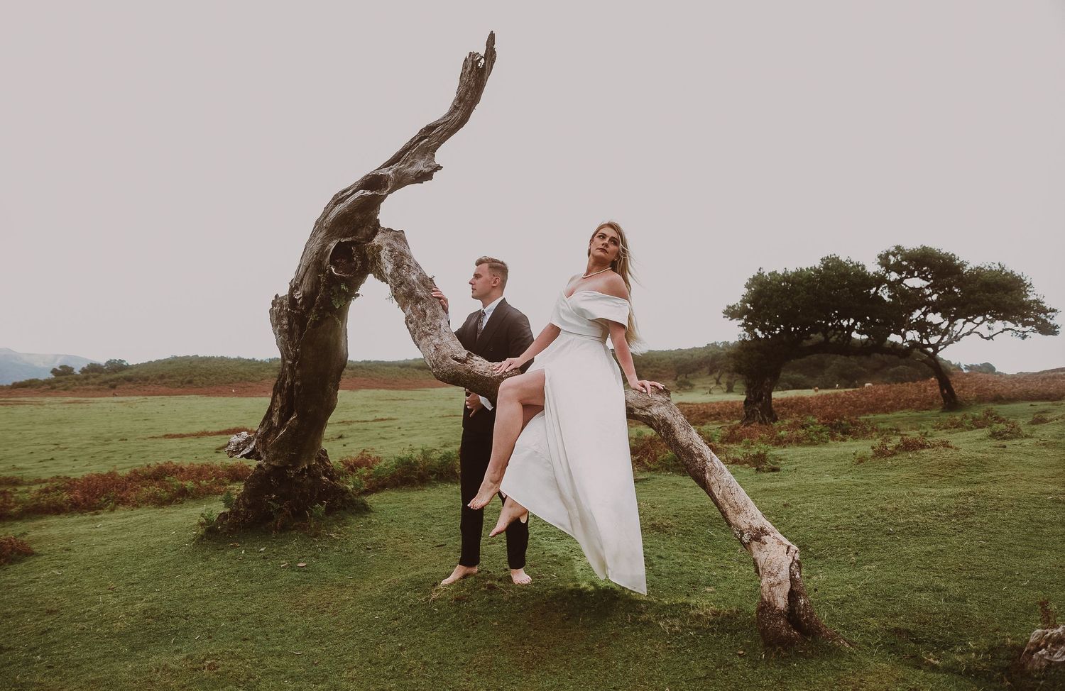 Intimate couple session in Fanal Forest, Madeira