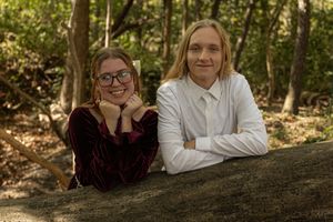 Couple's engagement portrait.
