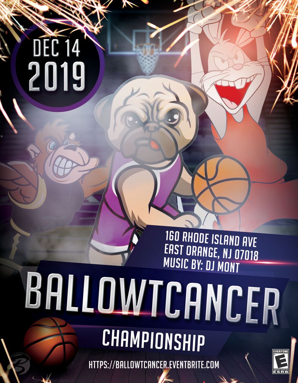 Event Flyer for BallOwtCancer - Basketball Cancer Fundraiser