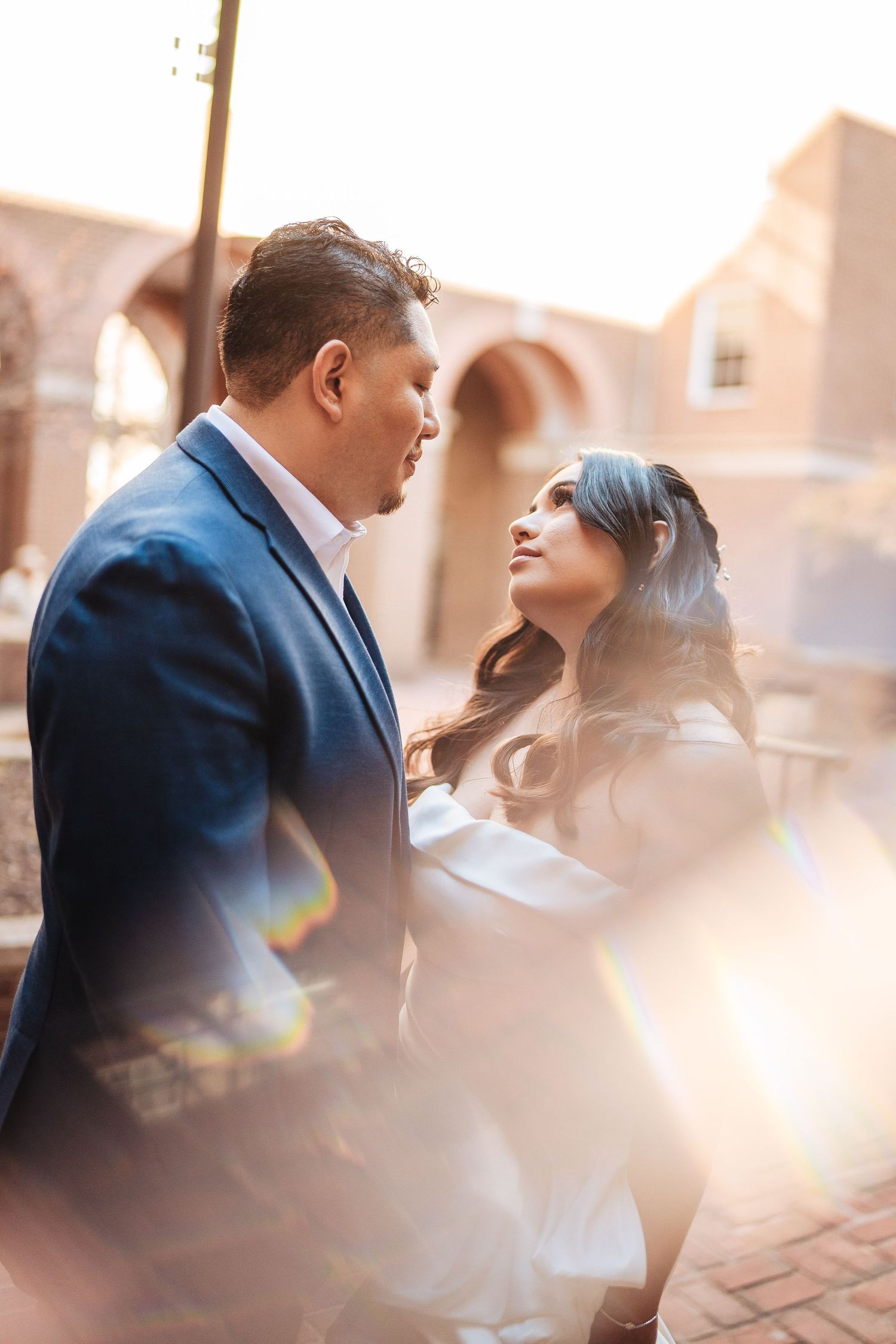 Wedding Portrait in Old Town Alexandria, VA. Photographed by Joey Rushfield of the DMV area.