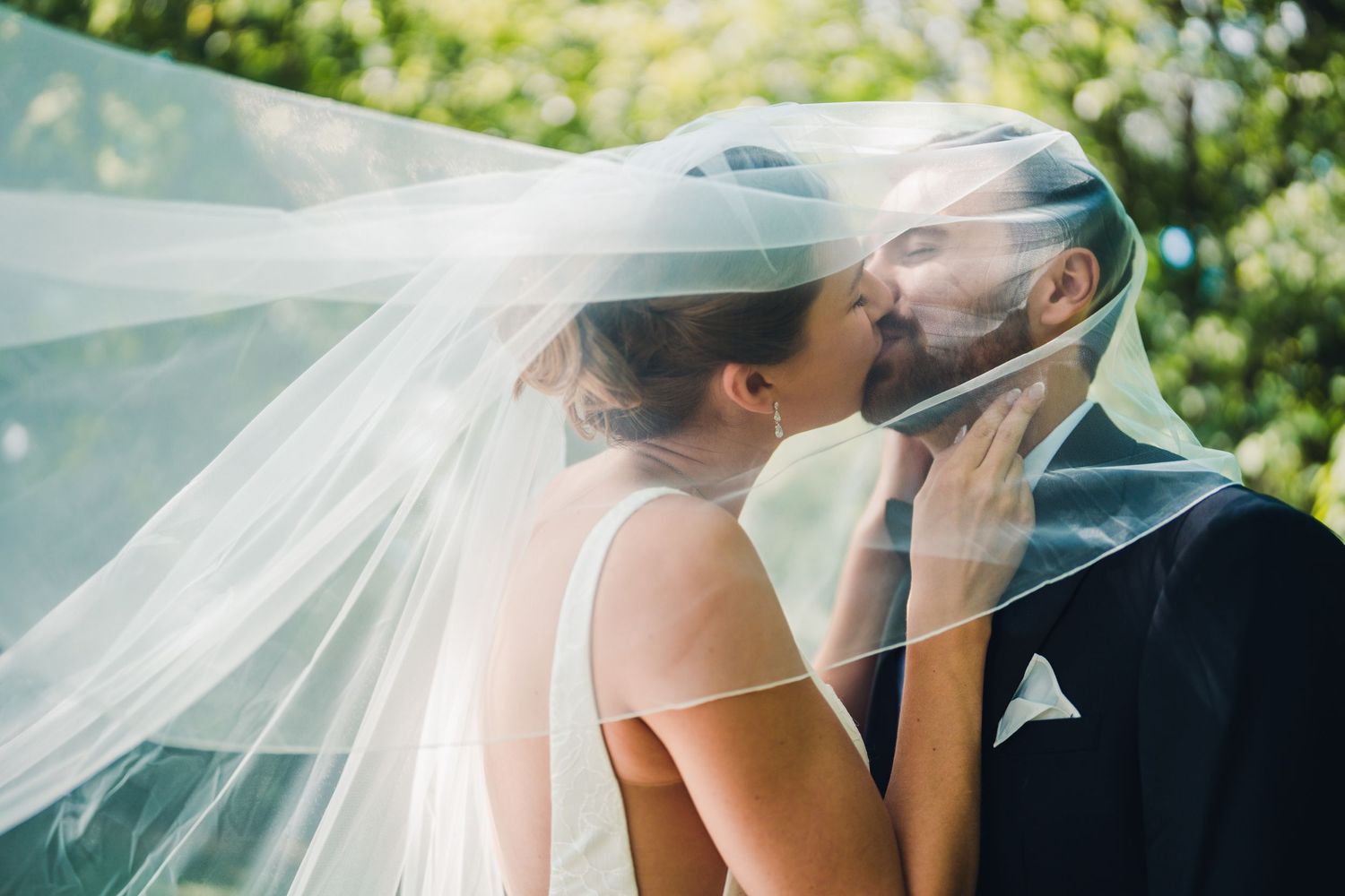 Wedding Portrait in Old Town Alexandria, VA. Photographed by Joey Rushfield of the DMV area.
