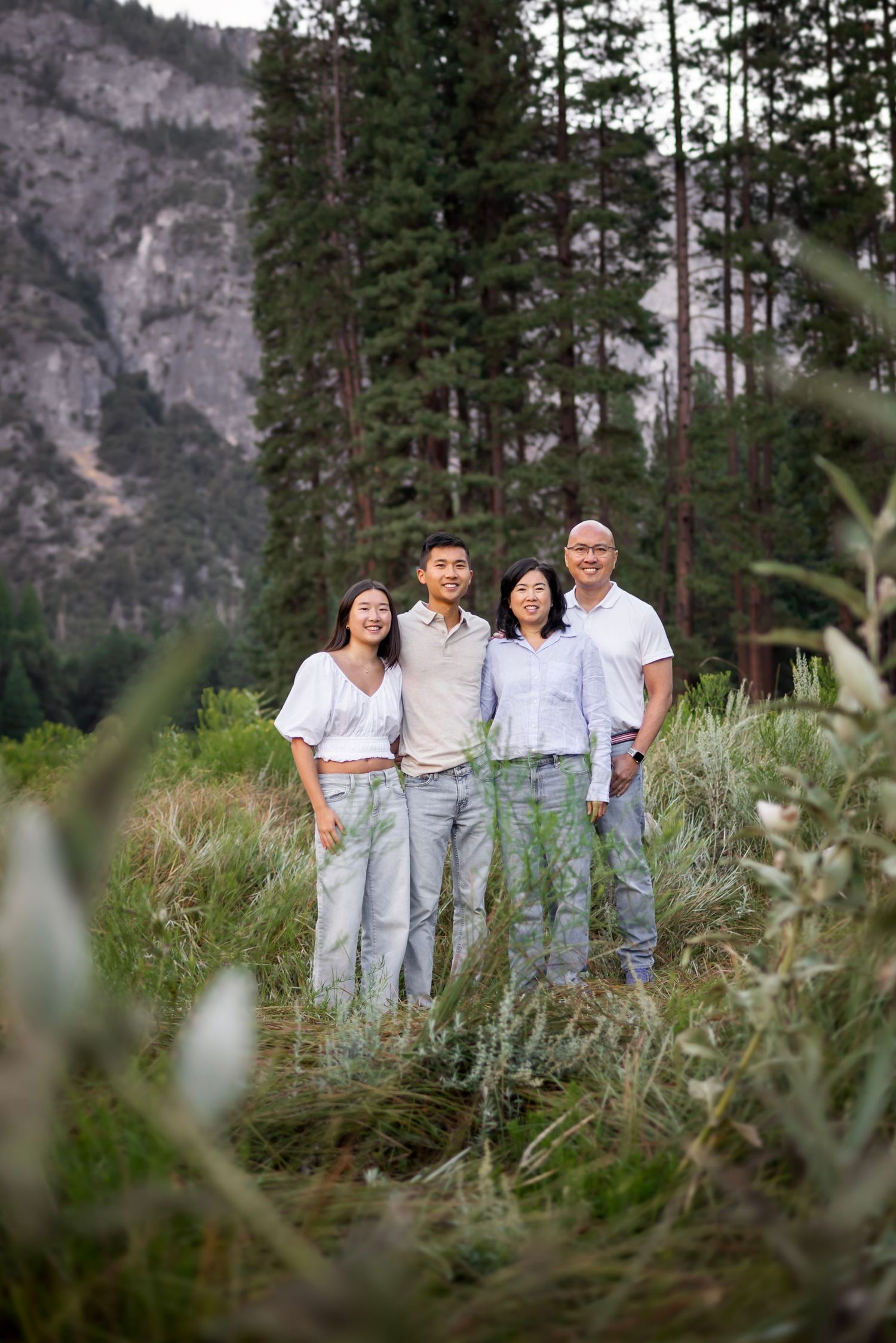 a family and senior session at Cook's Meadow, Yosemite