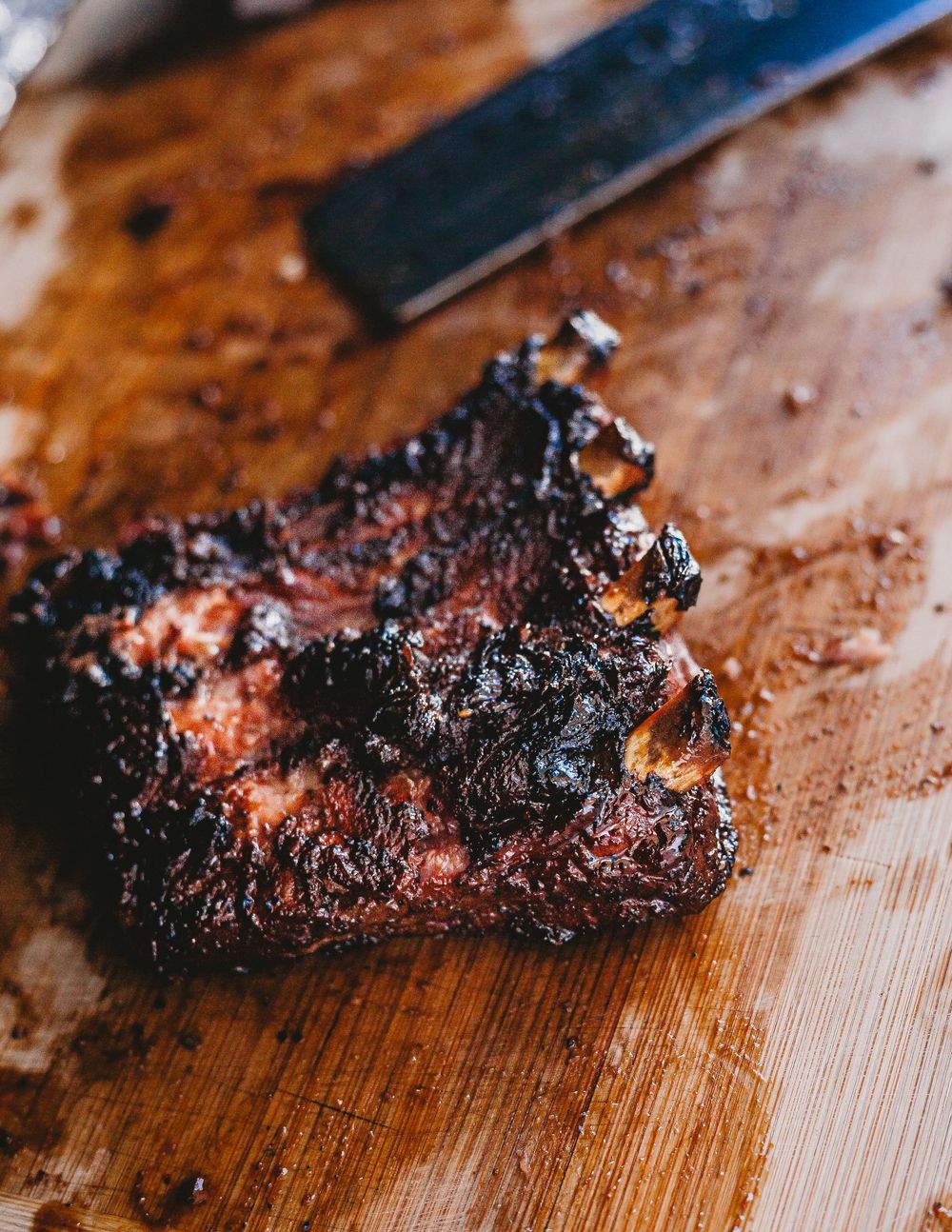 Stack of BBQ ribs