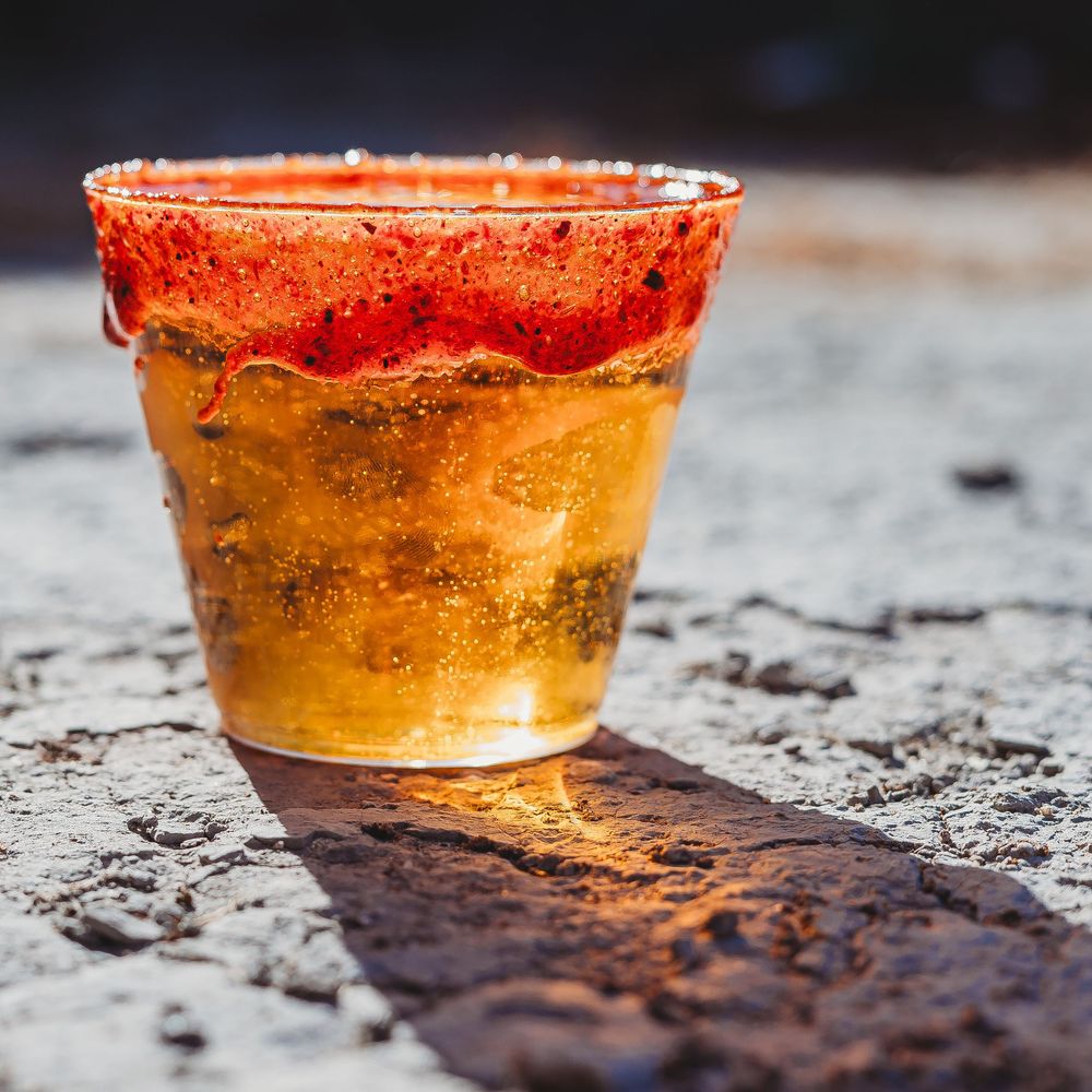 Cocktail with a rim sauce