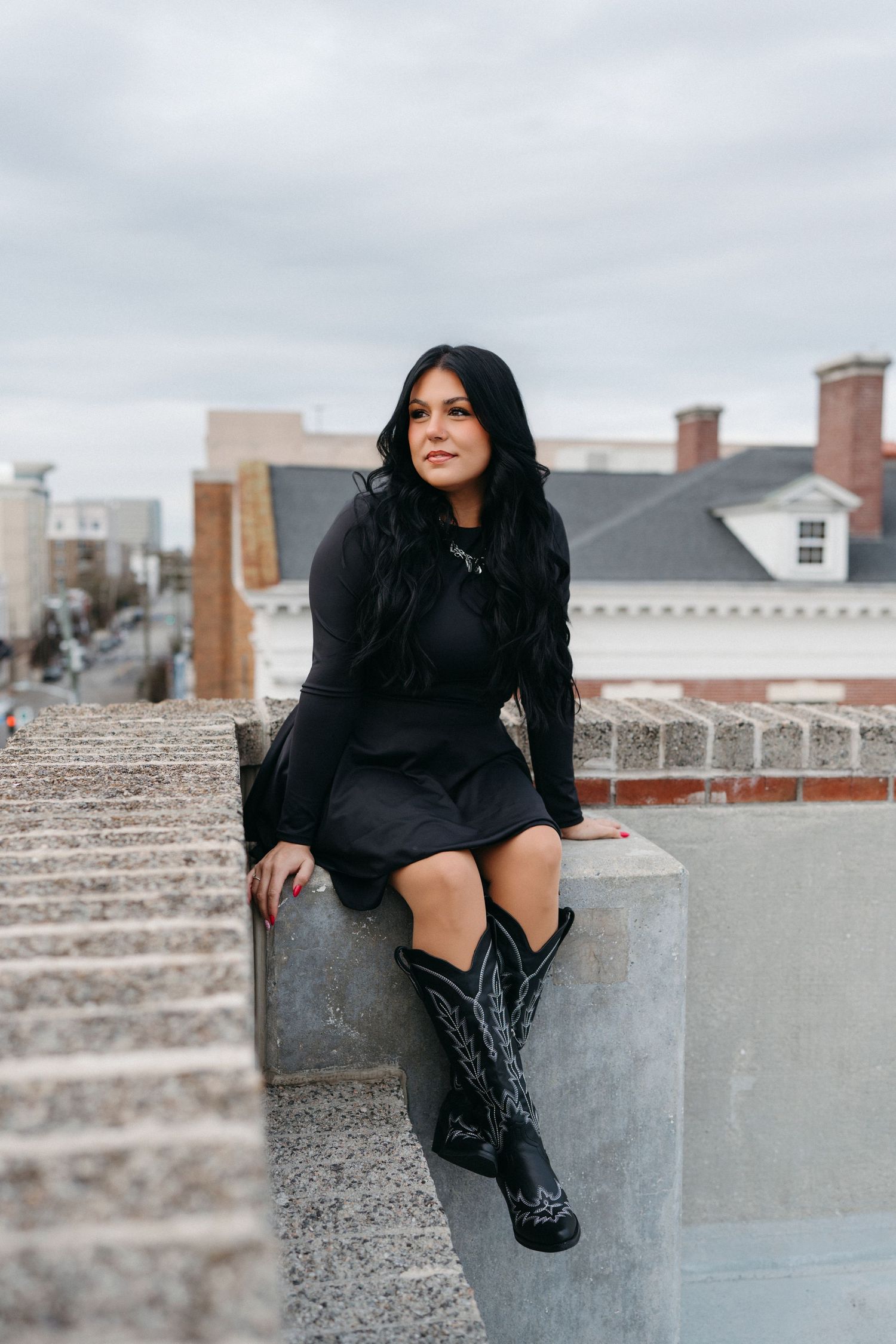Portrait Session in Downtown Wilmington NC with Booth Creative Co. and the City Scape.