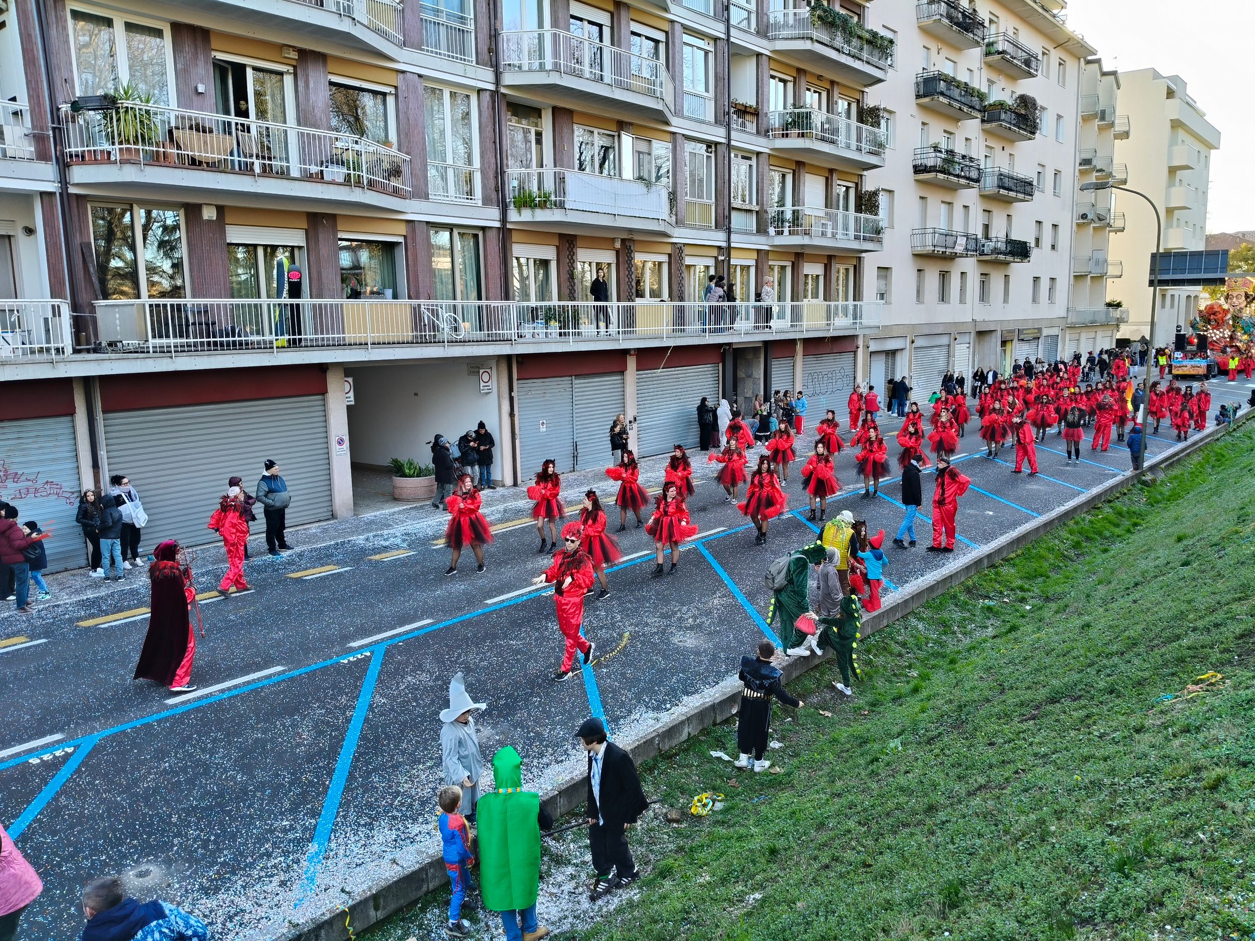 Treviso Carnival Parade 2026. The Friends of Merlengo with the show “Blissfully Damned”.