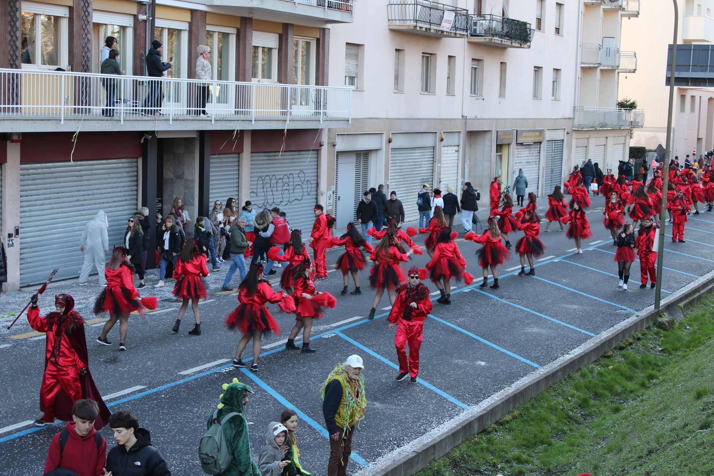 Treviso Carnival Parade 2026. The Friends of Merlengo with the show “Blissfully Damned”.