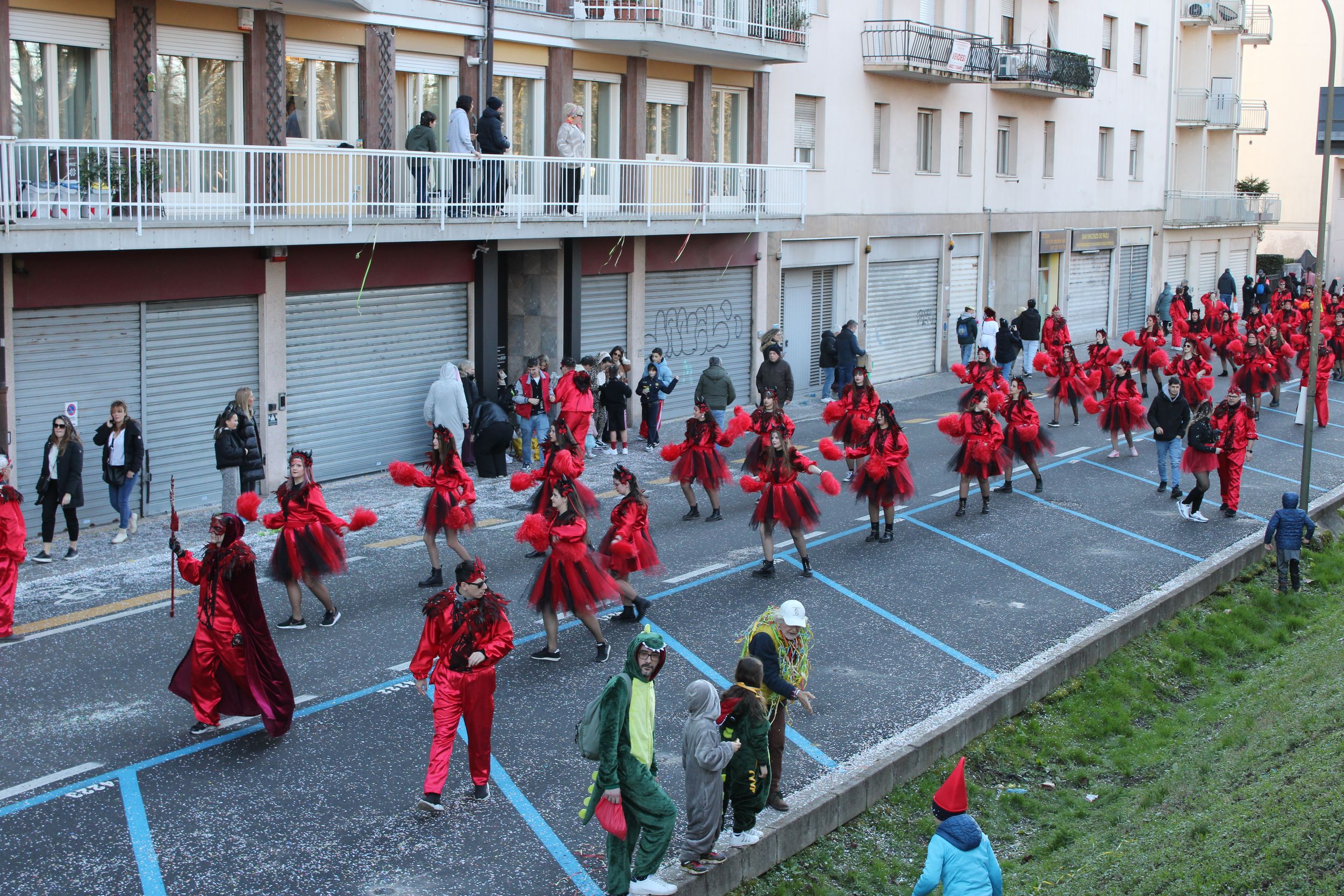 Treviso Carnival Parade 2026. The Friends of Merlengo with the show “Blissfully Damned”.