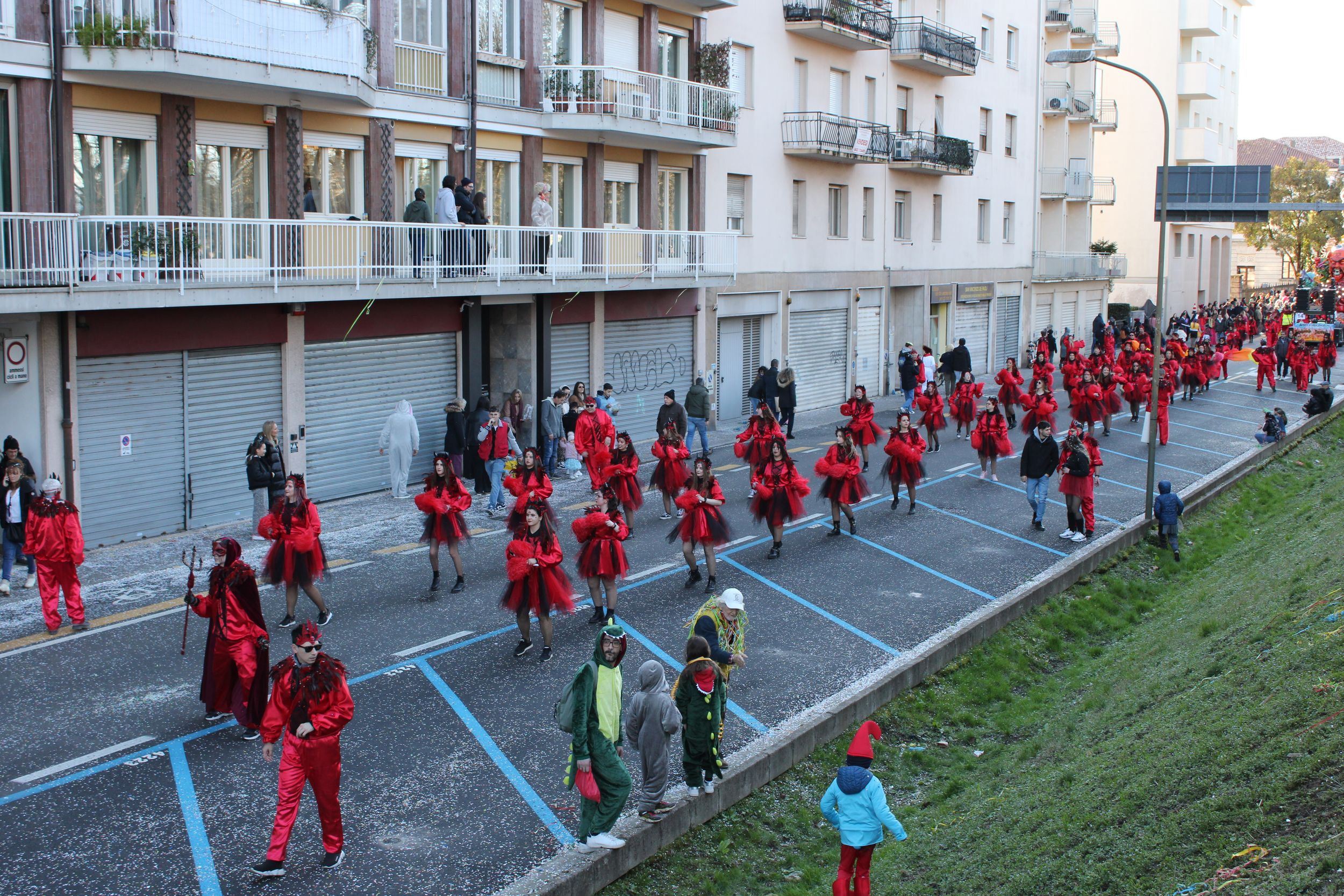 Treviso Carnival Parade 2026. The Friends of Merlengo with the show “Blissfully Damned”.