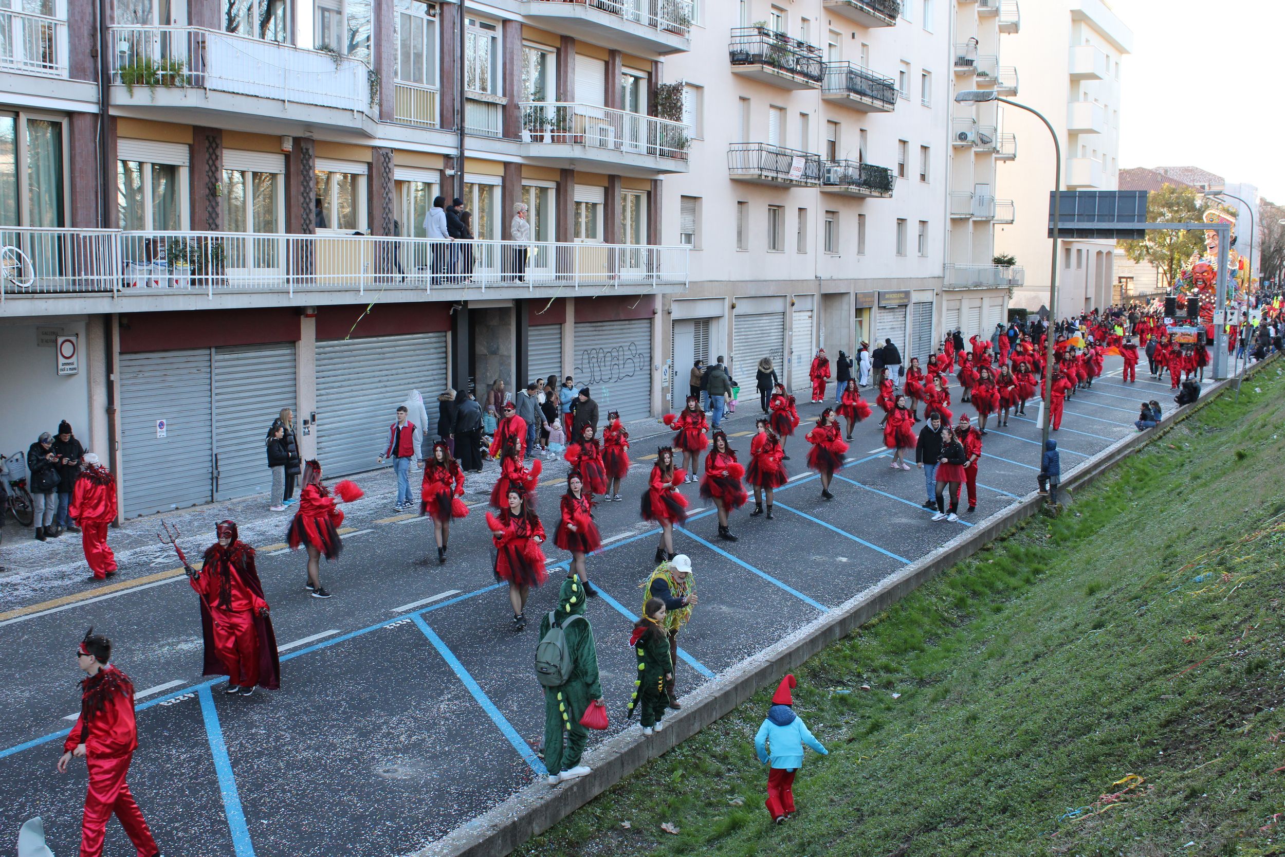 Treviso Carnival Parade 2026. The Friends of Merlengo with the show “Blissfully Damned”.