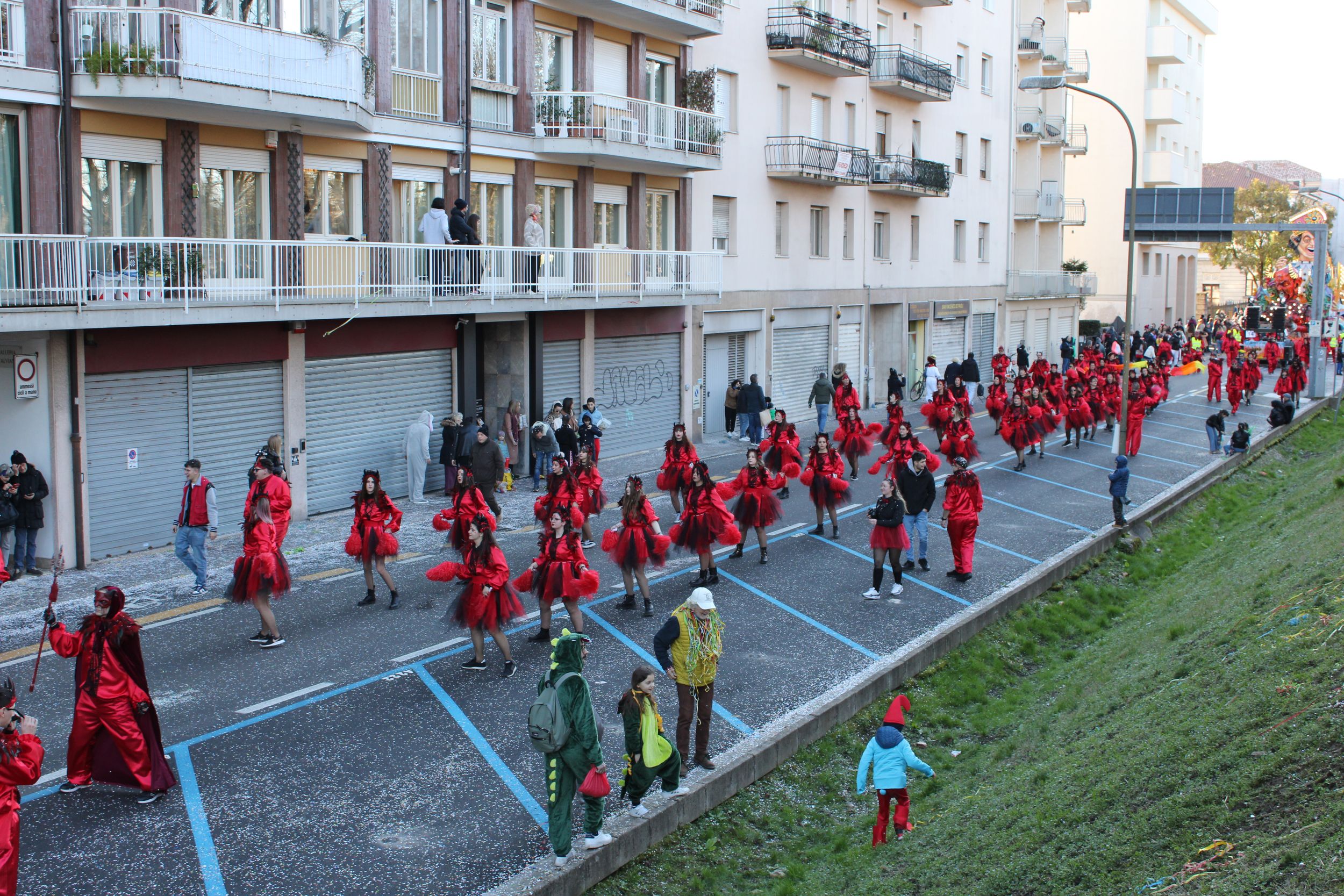 Treviso Carnival Parade 2026. The Friends of Merlengo with the show “Blissfully Damned”.