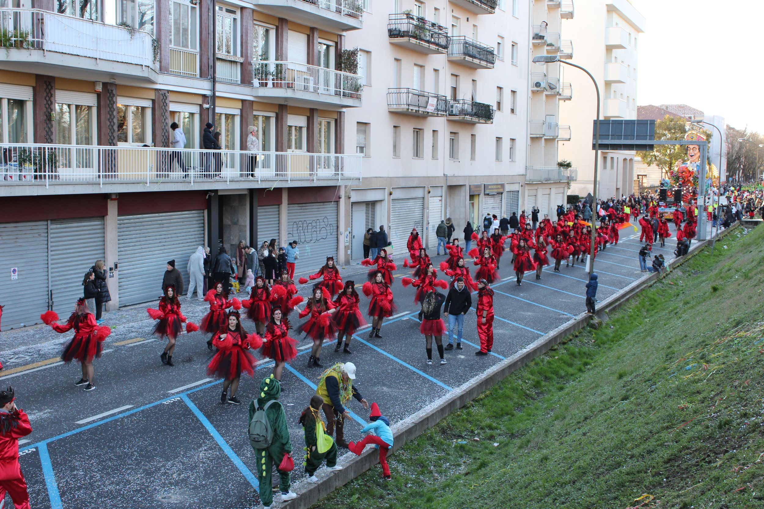 Treviso Carnival Parade 2026. The Friends of Merlengo with the show “Blissfully Damned”.