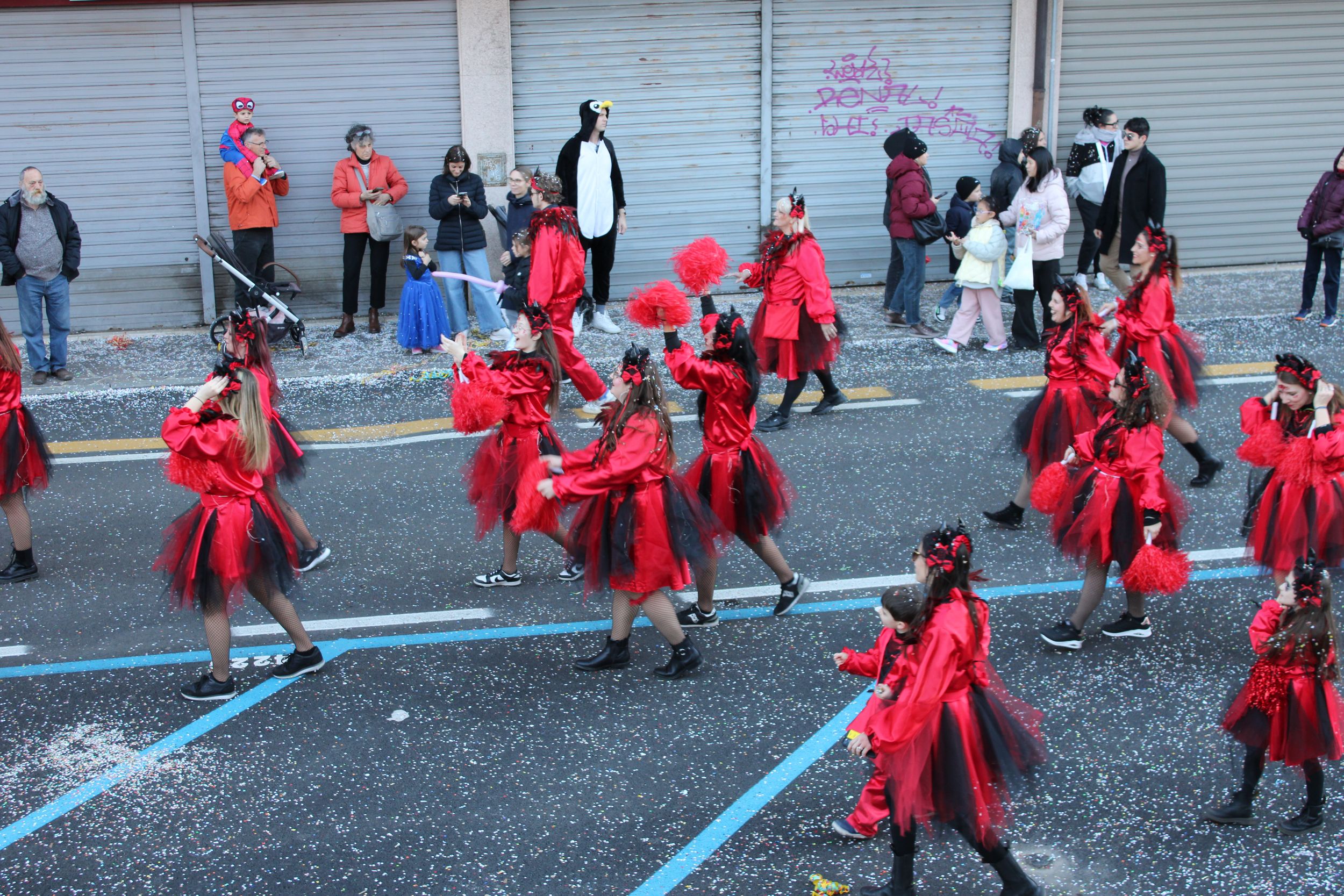 Treviso Carnival Parade 2026. The Friends of Merlengo with the show “Blissfully Damned”.
