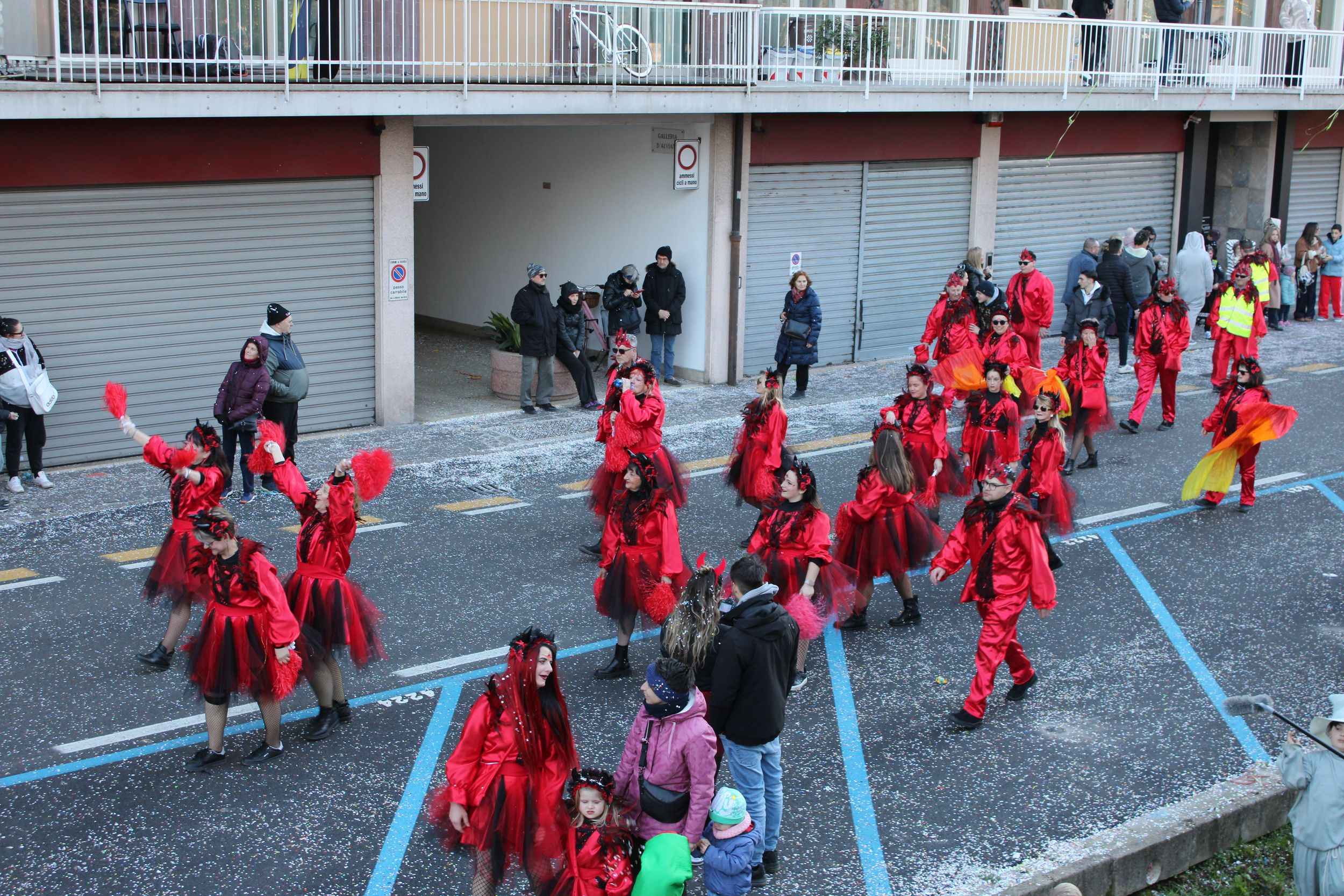 Treviso Carnival Parade 2026. The Friends of Merlengo with the show “Blissfully Damned”.