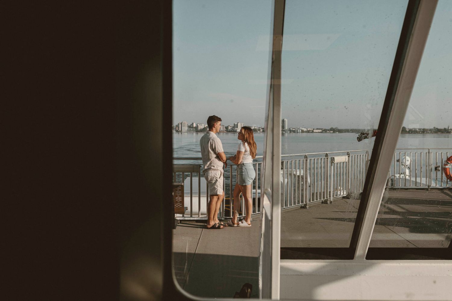 couple cross lake ontario on the wolfe islander iv, kingston, ontario, to marysville.