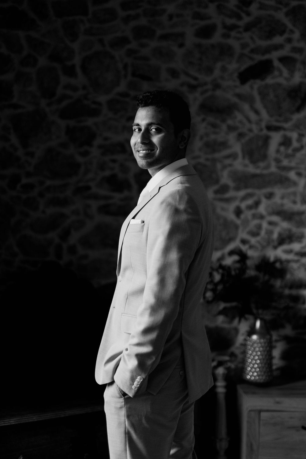 groom portrait destination wedding ceremony in Portugal
