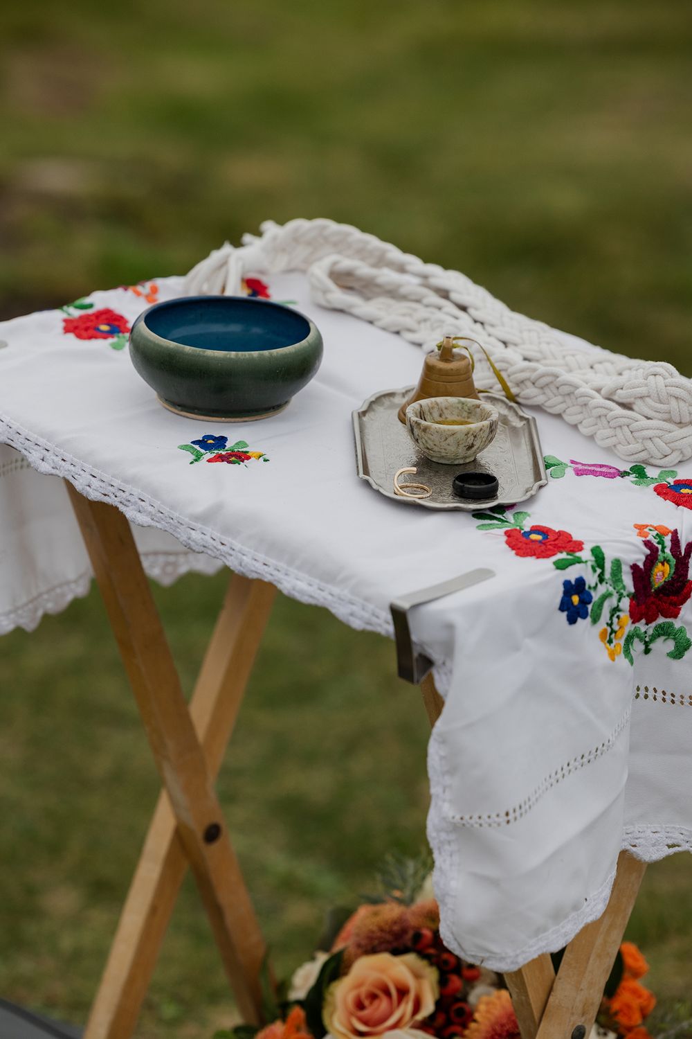 details of the Handfasting ceremony at the Cliffs of Moher during intimate Ireland elopement.