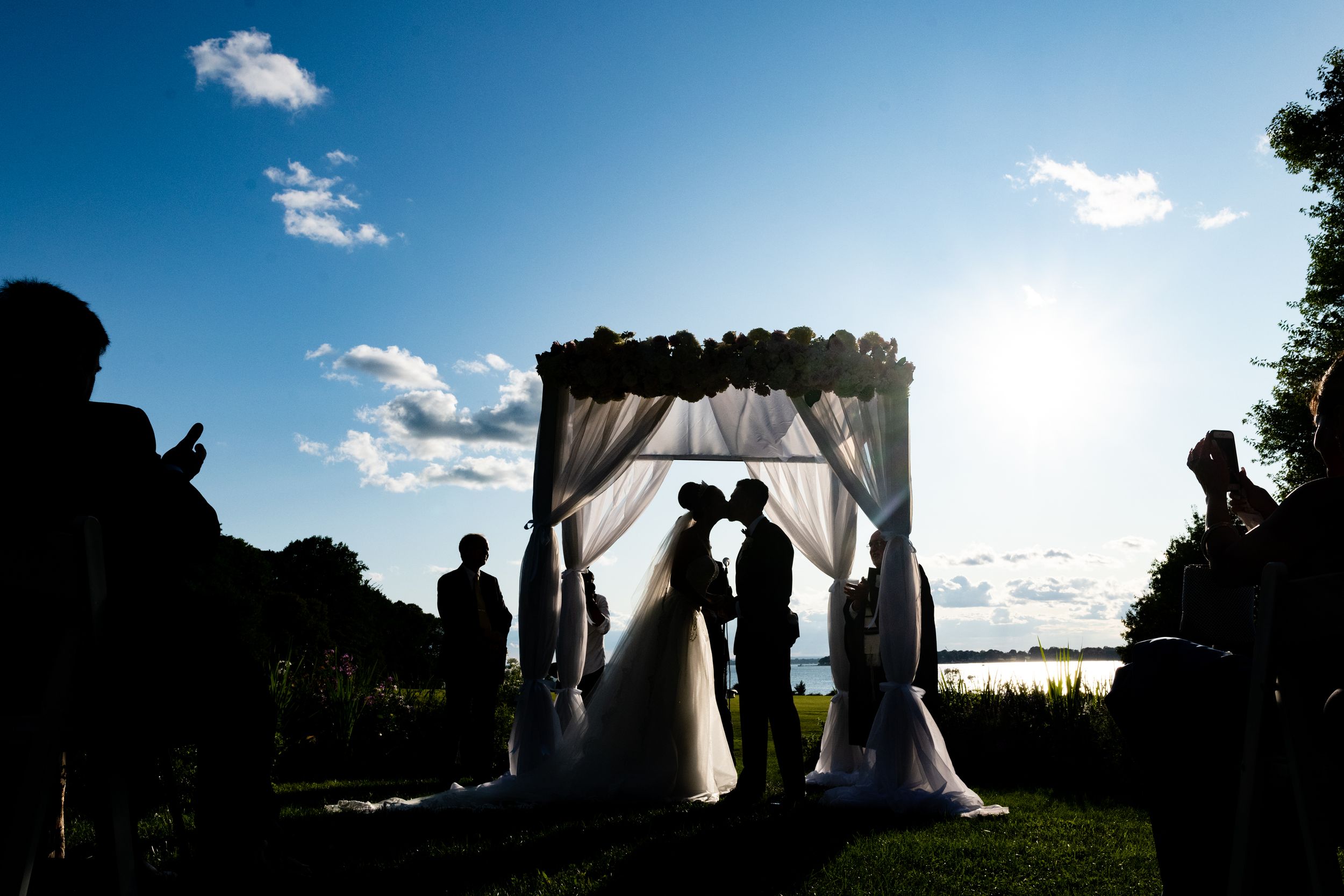 Luxury estate wedding at Blithewold Mansion. Elegant garden wedding photography in Bristol, RI by professional Stefy Hilmer Photography.
