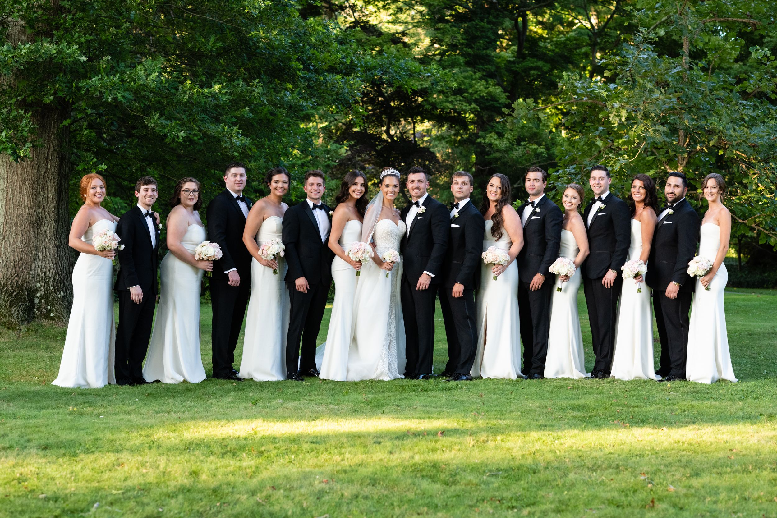 Romantic waterfront wedding at Blithewold Mansion & Gardens. Authentic moments captured at this historic Bristol, RI arboretum and estate.