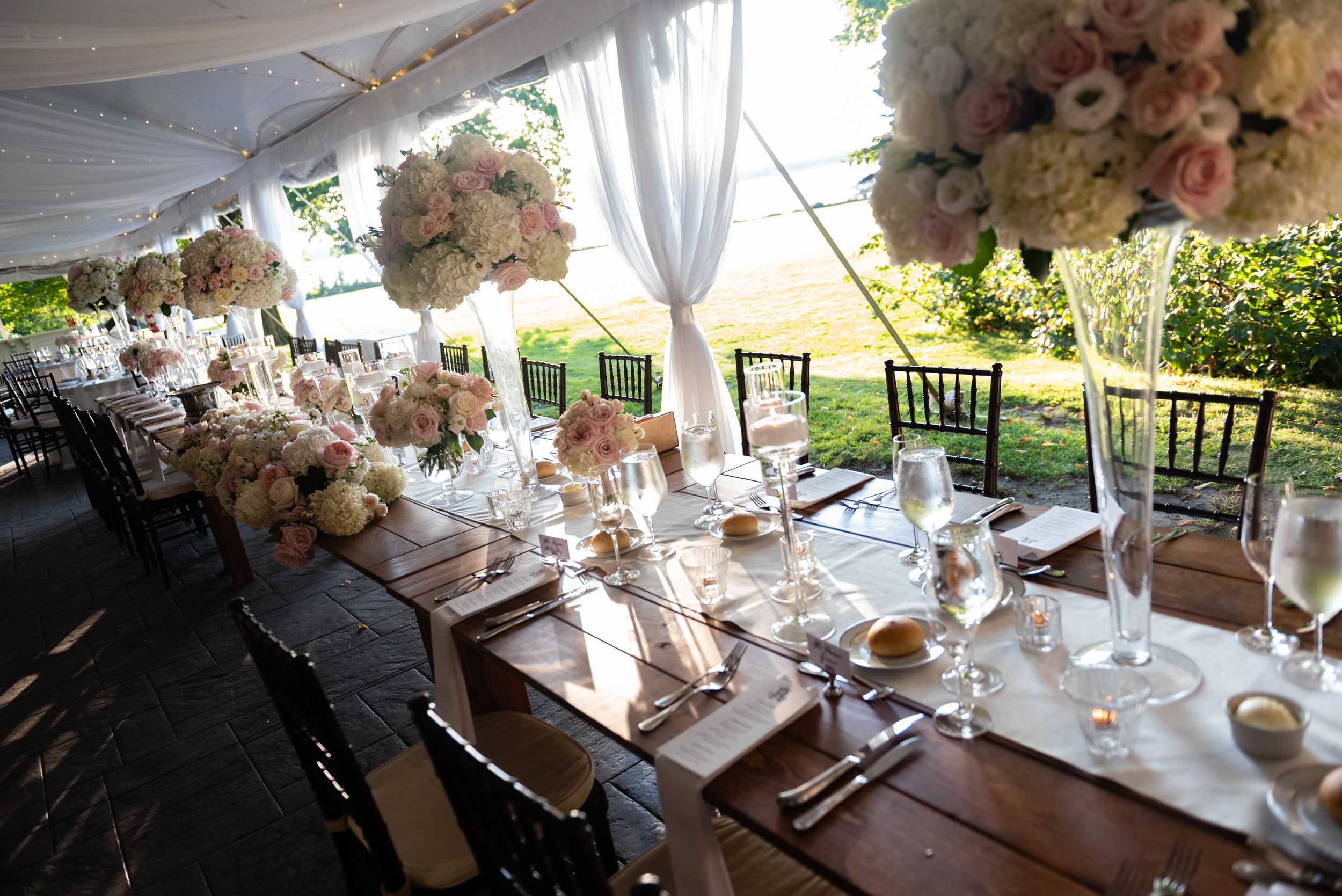 Coastal garden wedding at Blithewold Mansion, RI. Timeless heirloom memories and luxury Bristol photography by Stefy Hilmer Photography.