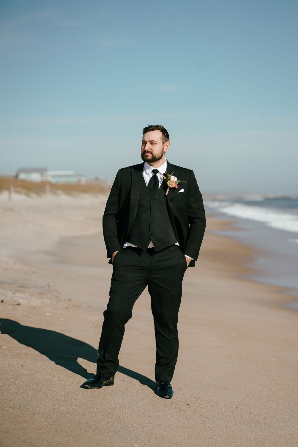 Groom Portraits on Carolina Beach, NC