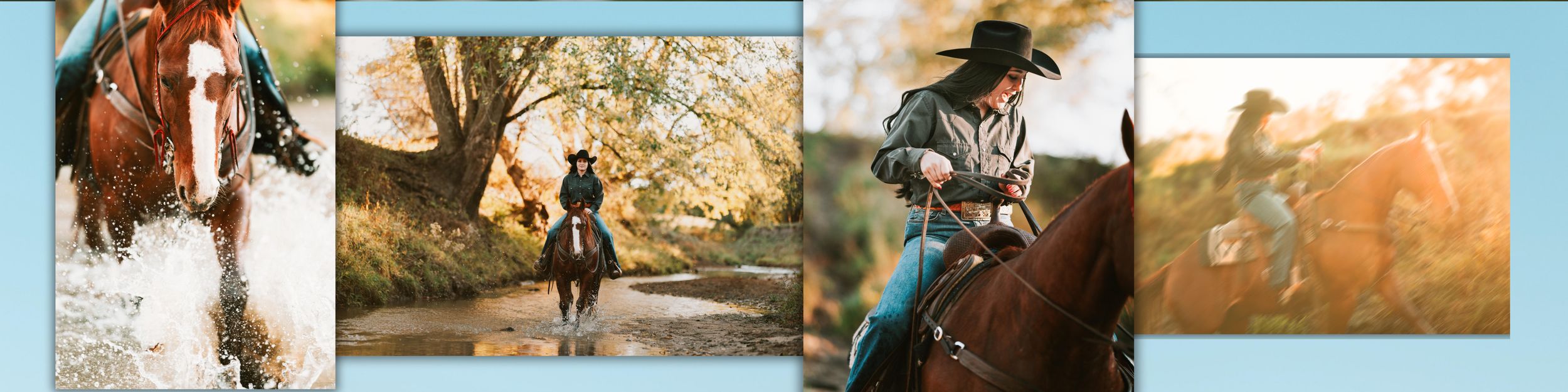 A series of outdoor adventure photos showing landscapes, hiking trails and scenic natural environments.
