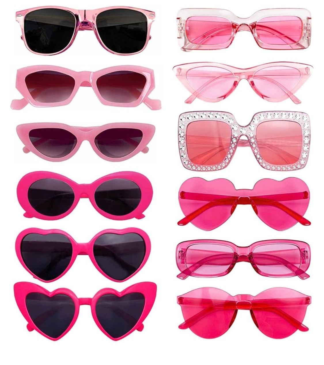 Add fun and sparkle with pink glasses in different shapes for your photo booth, perfect for a playful and stylish touch at any celebration!