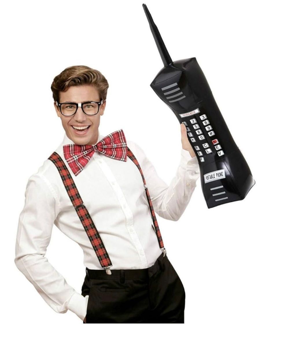 Make a statement with a big retro inflatable phone prop for your photo booth, adding a fun and nostalgic touch to your celebration!