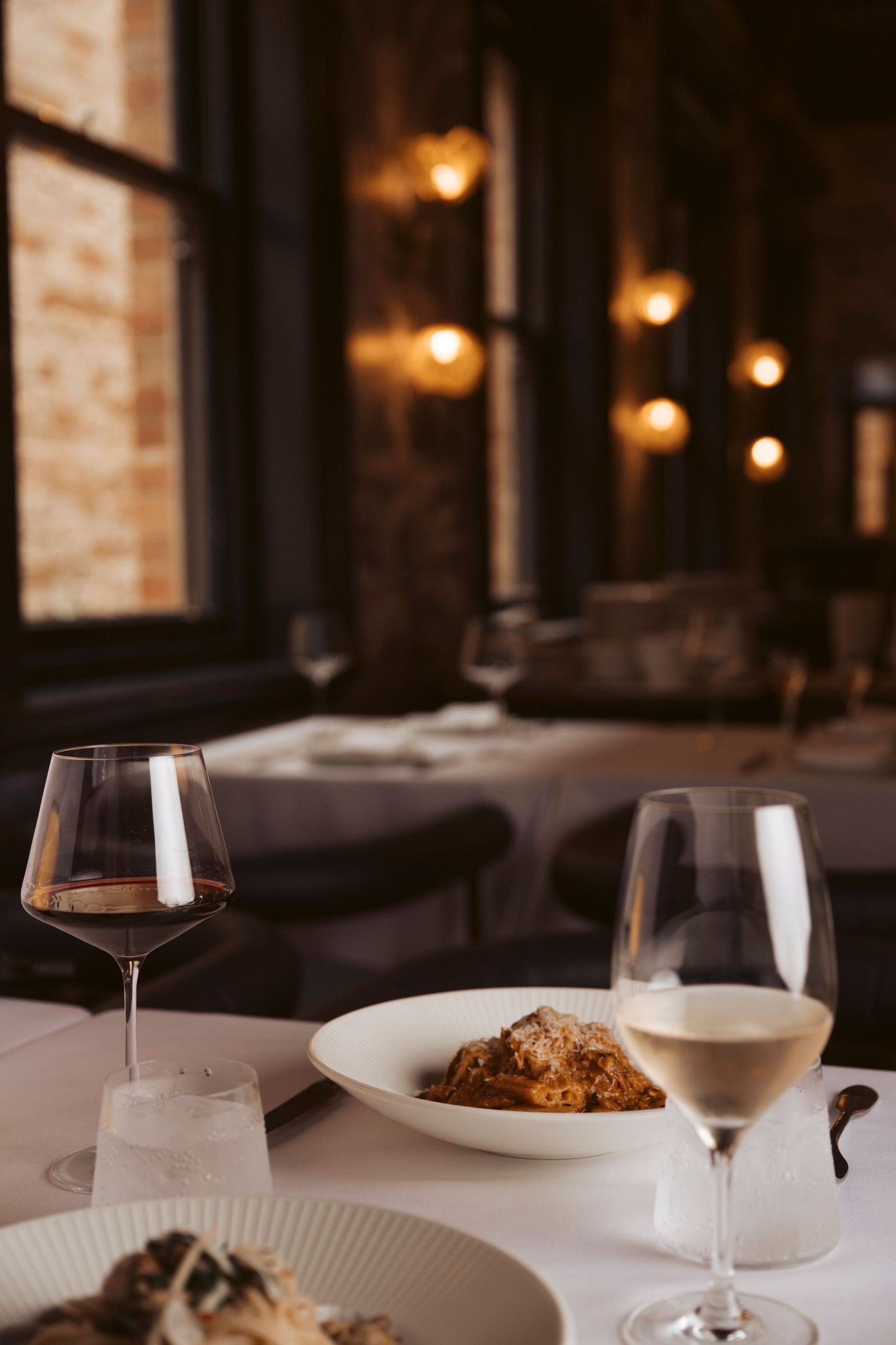 Restaurant interior photography capturing warm ambient lighting and contemporary hospitality atmosphere
