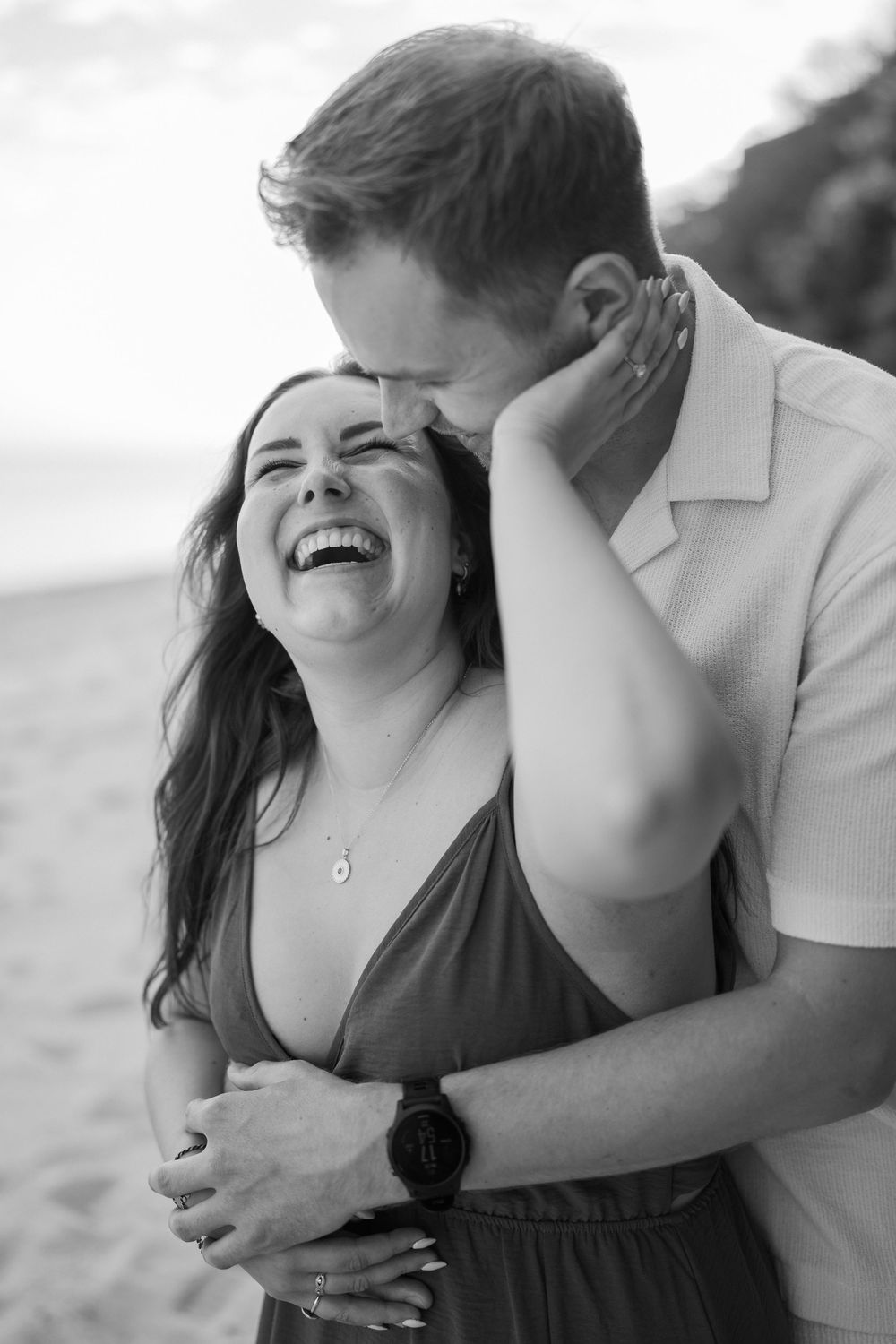 Romantic engagement photoshoot at Samabe Bali with beautiful ocean view backdrop