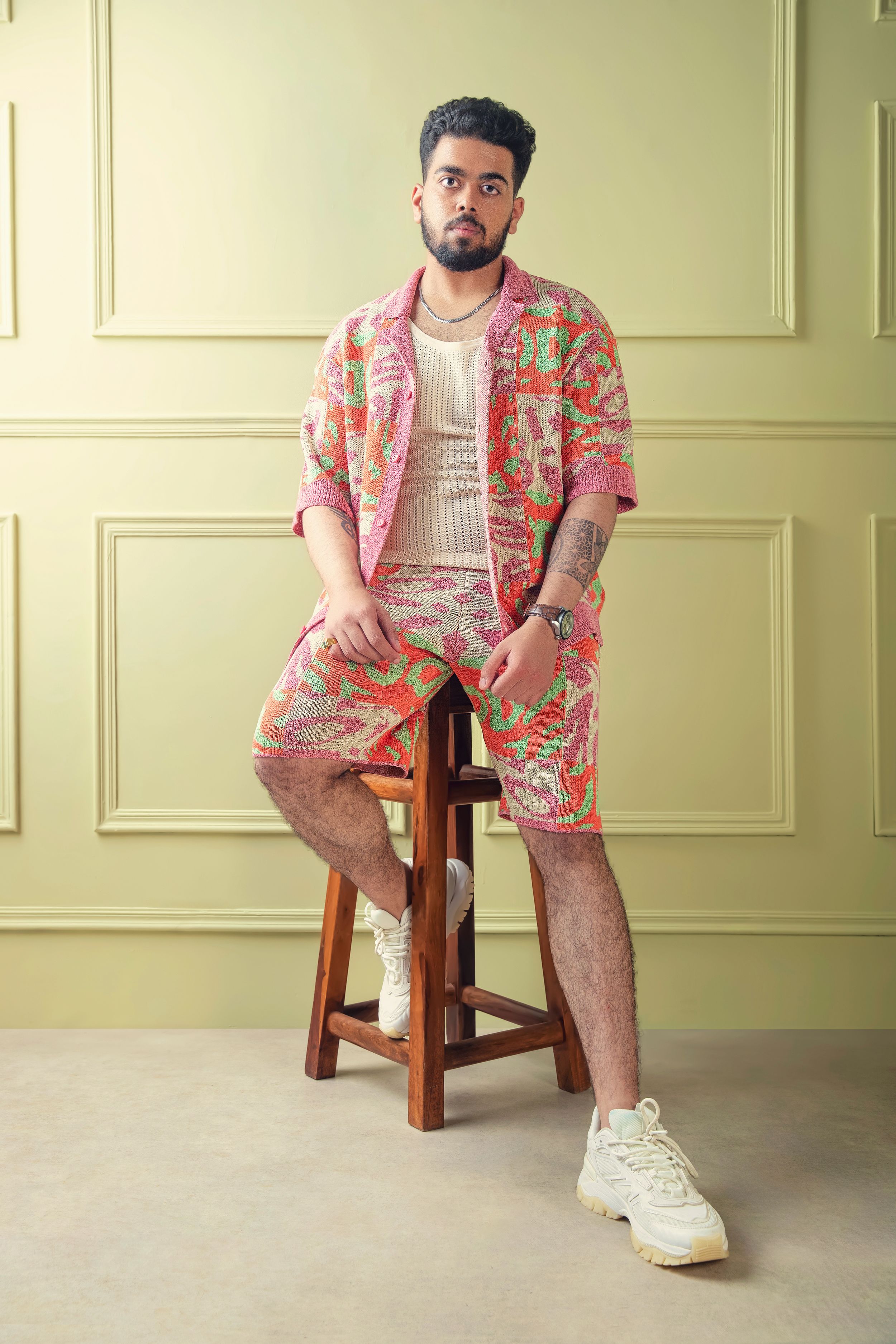 Creative fashion shoot by professional photographer in Delhi studio