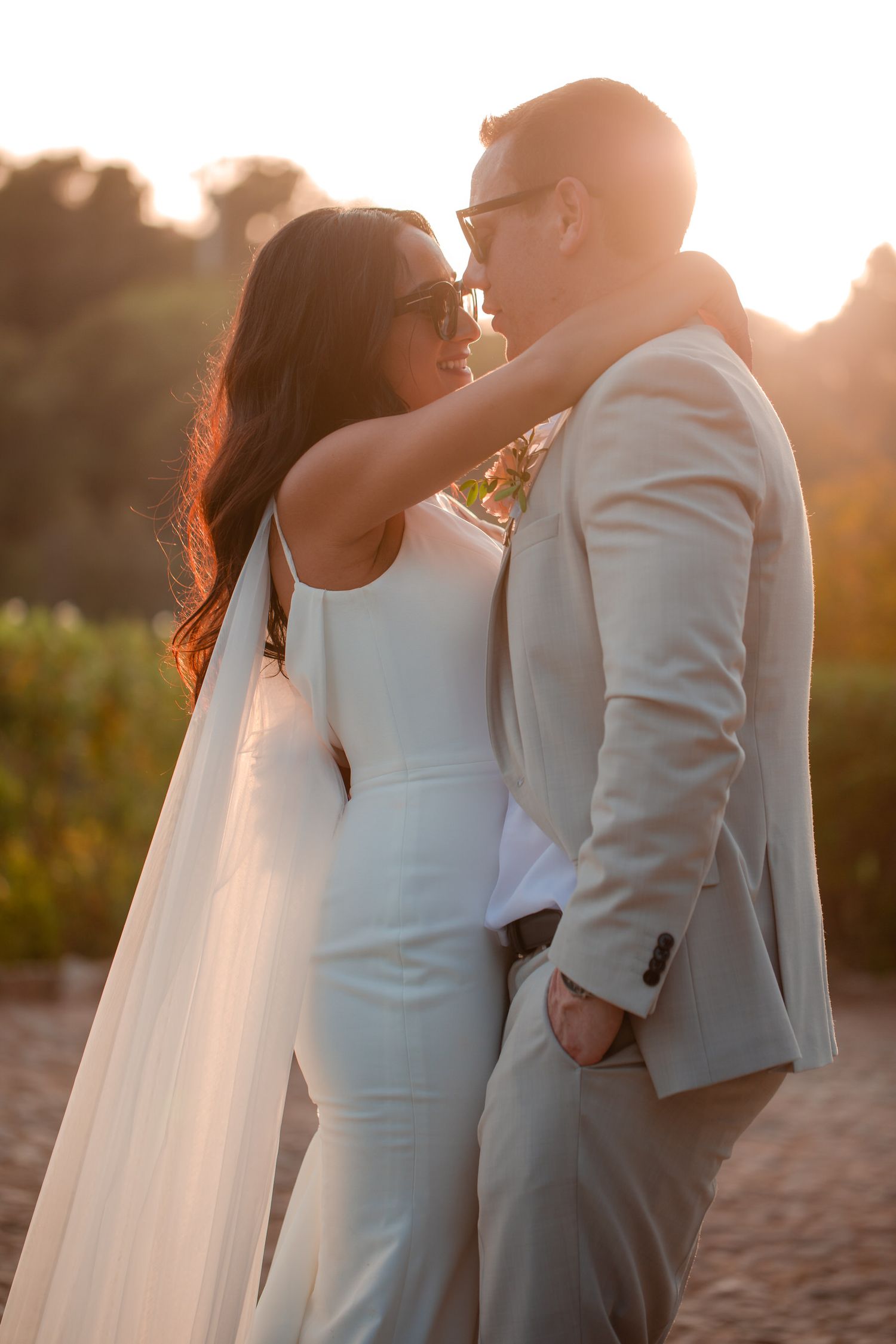 Luxury wedding photography in Marbella - Romantic couple portrait.
