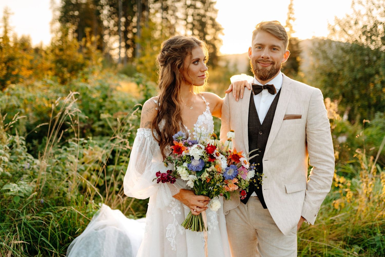 Párové svatební focení na Šumavě v přírodě fotograf Lukáš Vavřinec