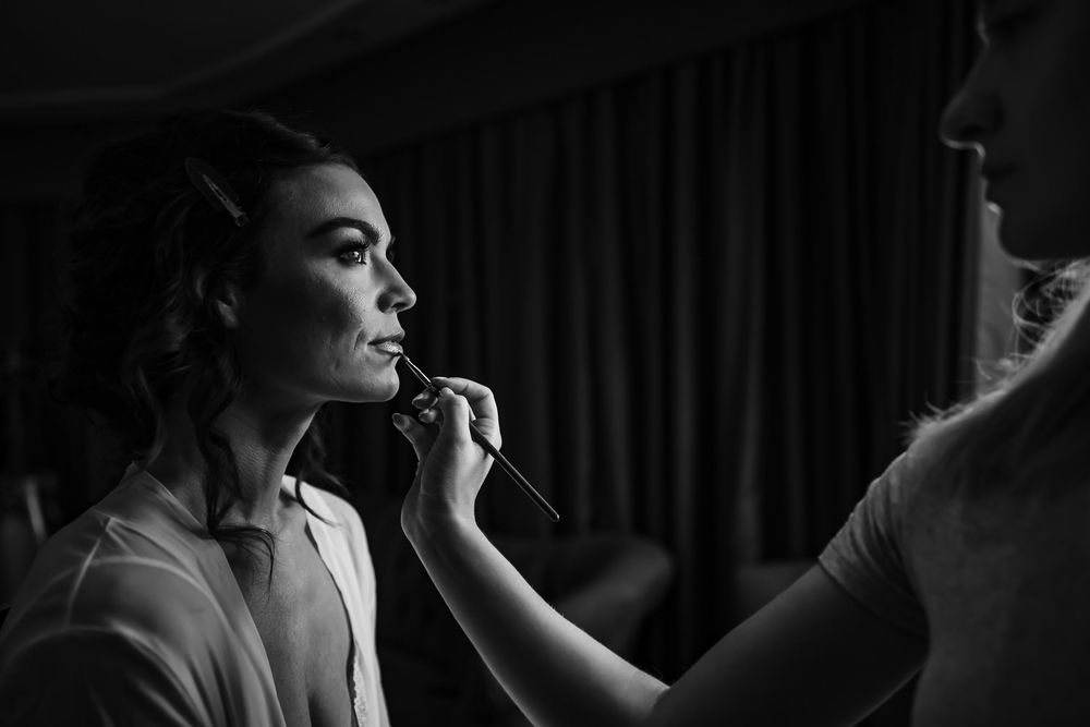 A series of black and white portrait photos showing dramatic side lighting and contemplative expressions.