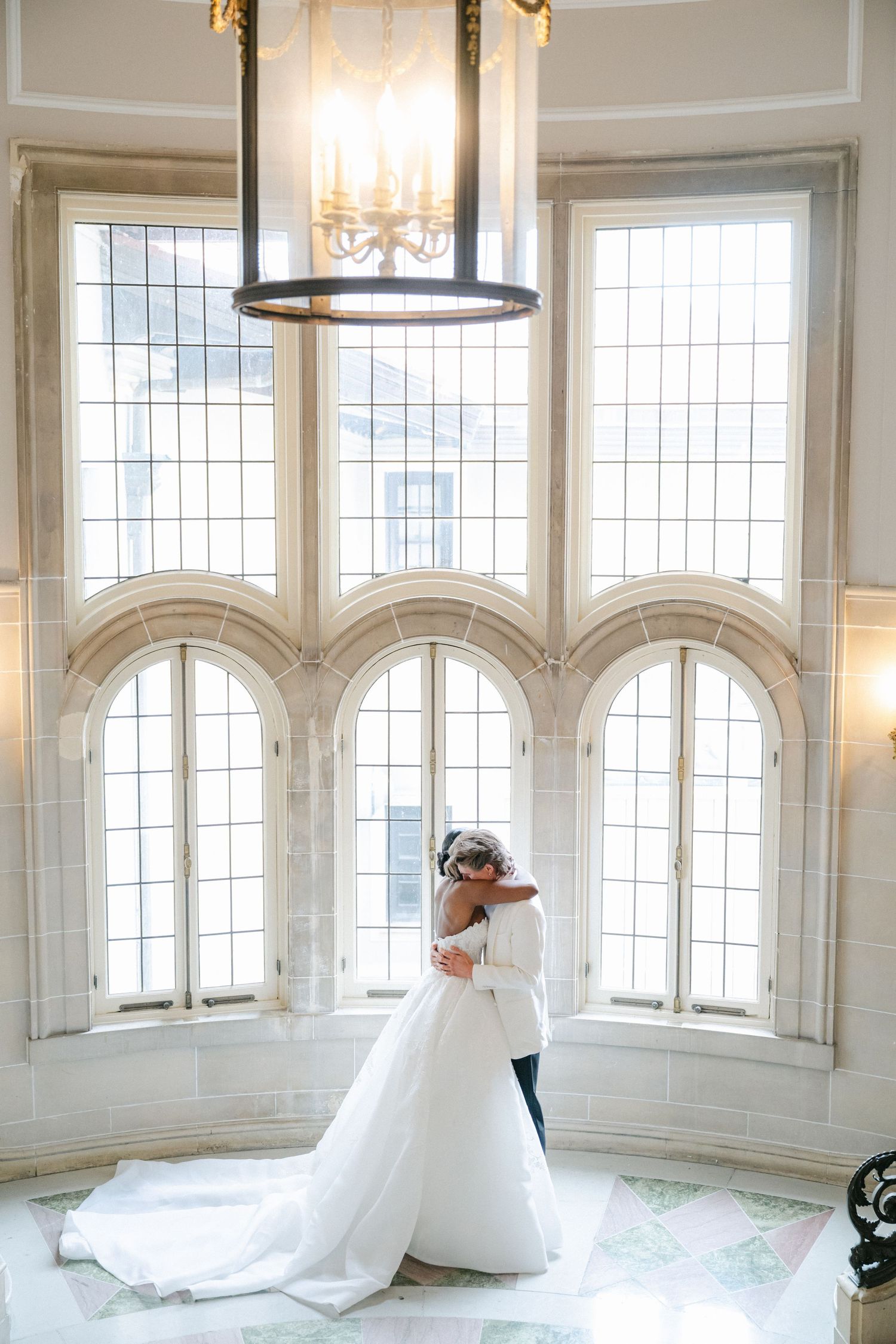 The Armour House Wedding in Lake Forest, IL - Bride and Groom First Look