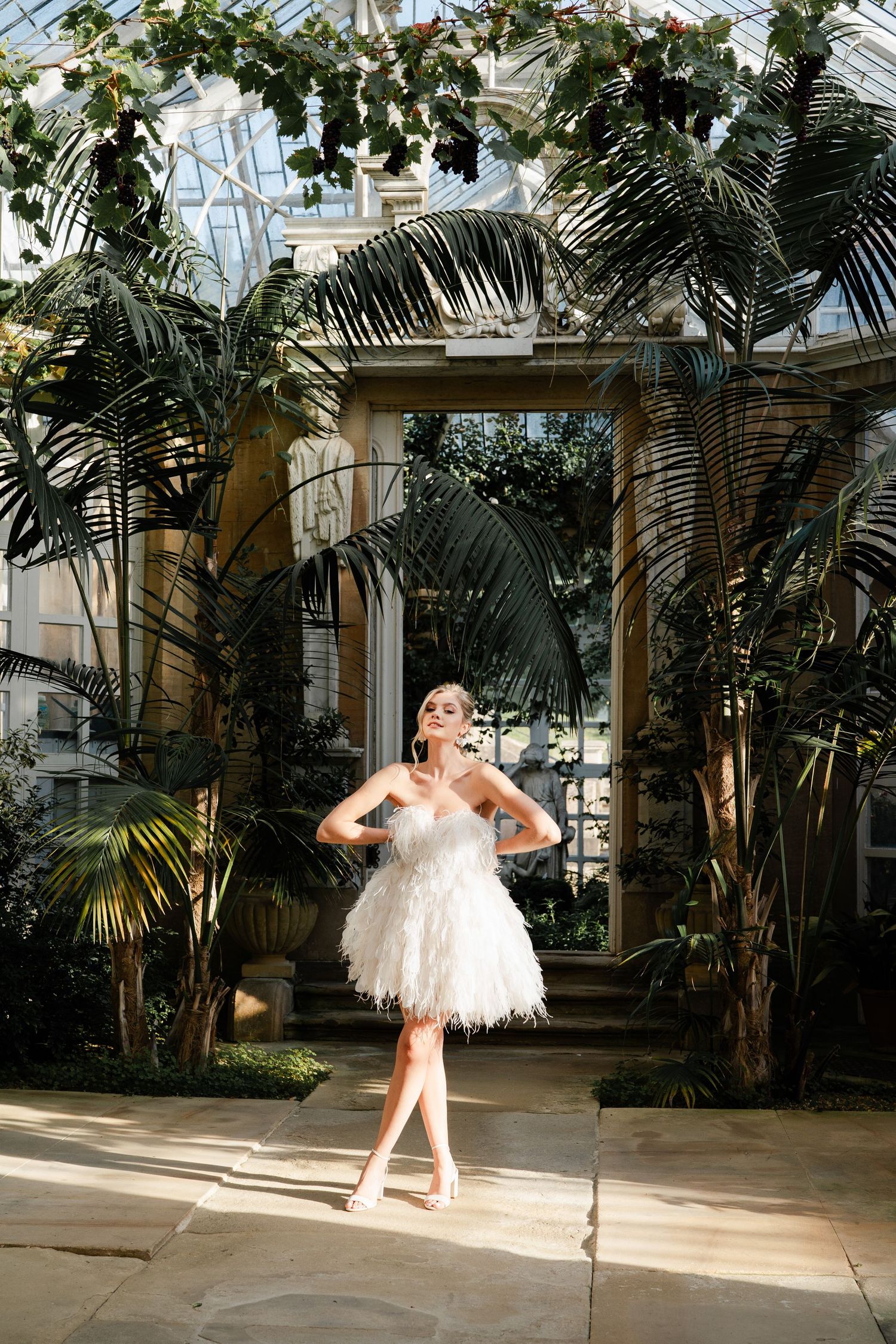 open lace back dress A-Line White Satin V-Neck Short Wedding Dress with Bow main image 0