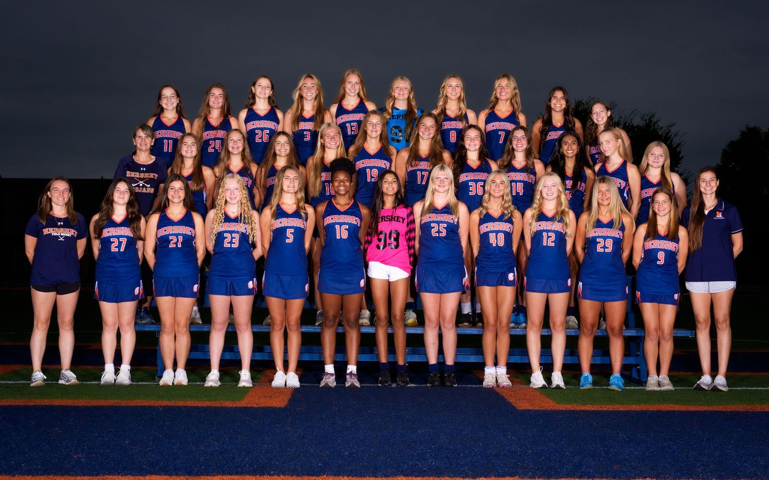 Hershey Trojans field hockey team photo day group portrait, by Deanna Fox, SportsFox Photography, Hershey PA