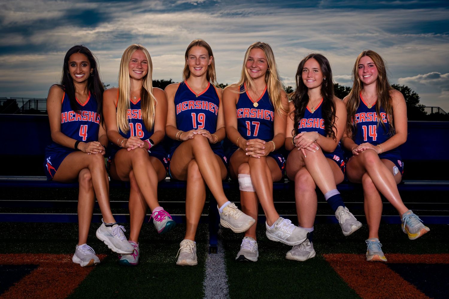 Hershey Trojans field hockey seniors, team photo day, by Deanna Fox, SportsFox Photography based in Hershey PA