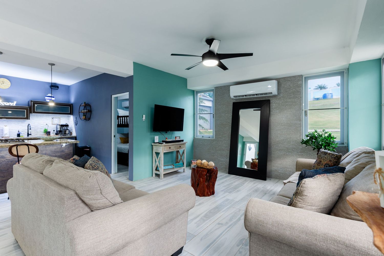 Living room. Beach house in Vega Baja, Puerto Rico.