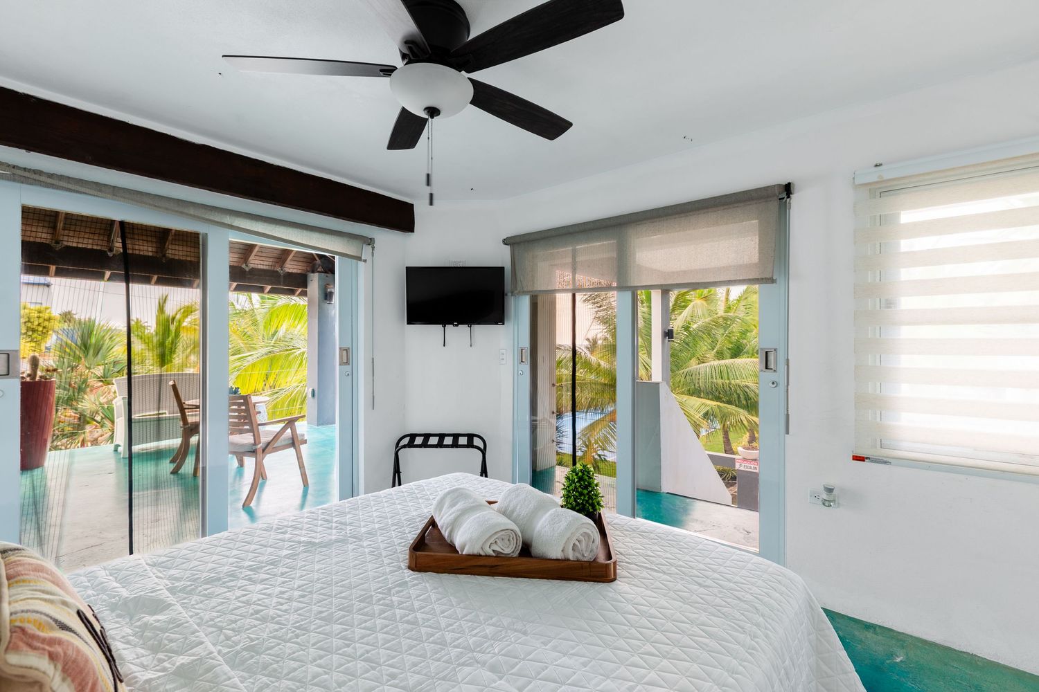 Bedroom with a view. Beach house in Vega Baja, Puerto Rico.