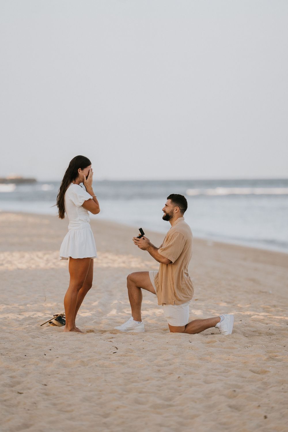 Romantic proposal photoshoot in Bali at sunset