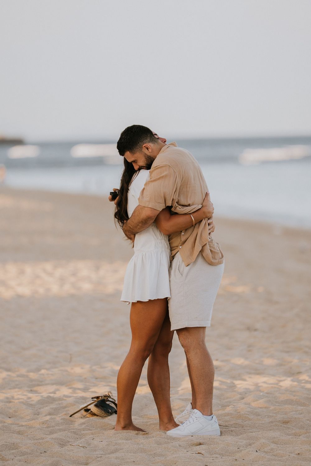 Romantic proposal photoshoot in Bali at sunset