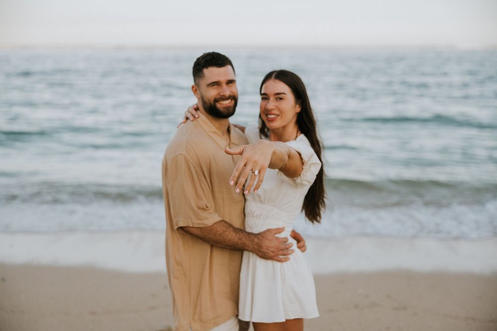 Romantic proposal photoshoot in Bali at sunset