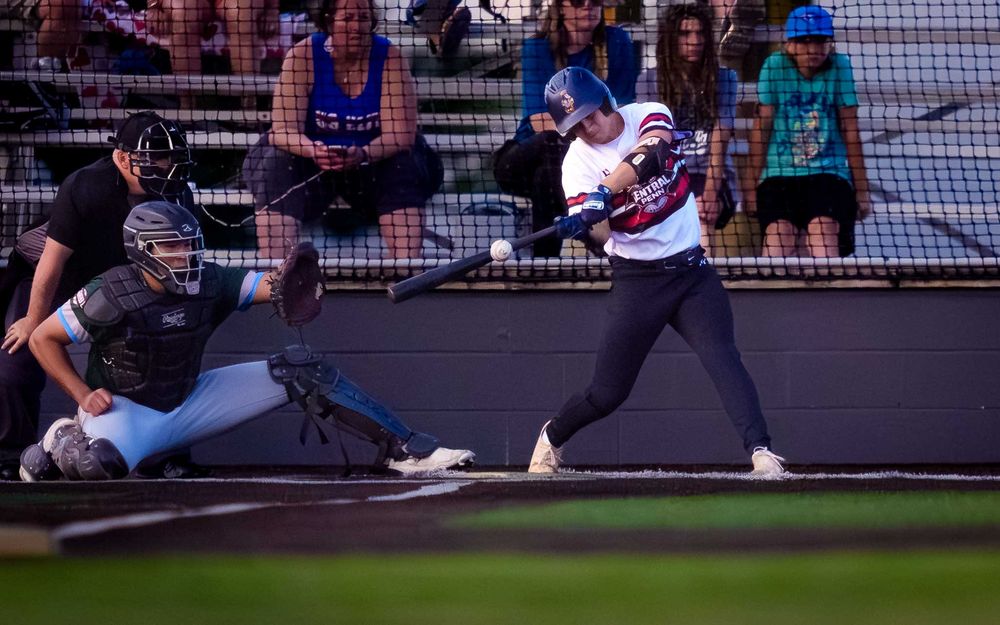 Central Penn Batmen batter vs Electric City Express baseball at In The Net by Deanna Fox, SportsFox Photography based in Hershey PA