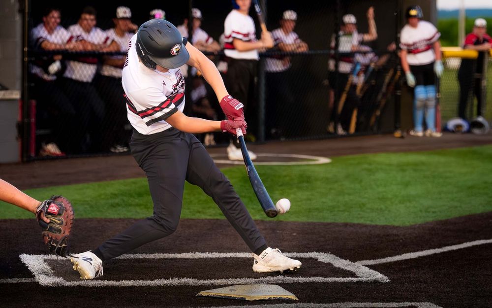 Central Penn Batmen batter vs Electric City Express baseball at In The Net by Deanna Fox, SportsFox Photography based in Hershey PA