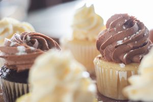 product photography of cupcakes